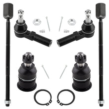 BOXI 6pc Front Inner and Outer Tie Rods + Lower Ball Joints Fit for Ford Taurus 2000-2007