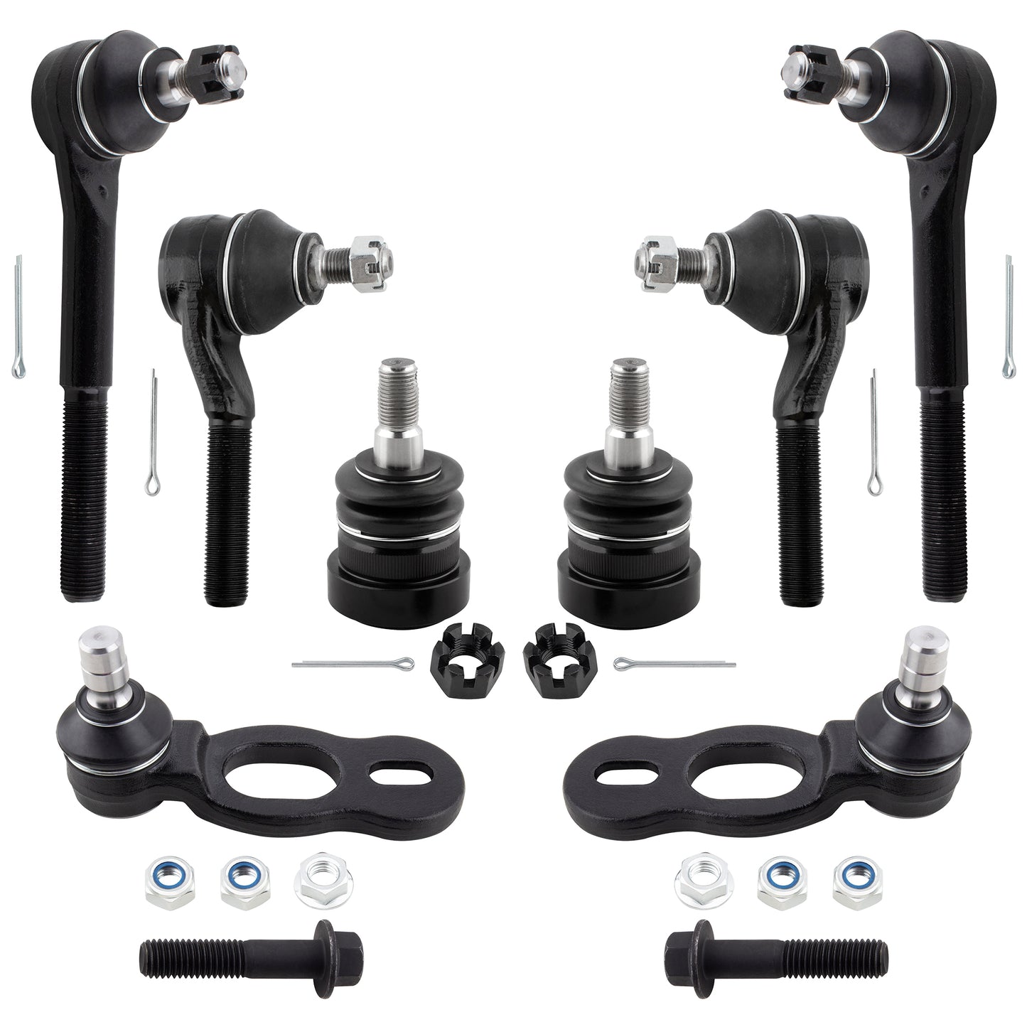 BOXI 6pc Front Upper Lower Tie Rods Ball Joints Fit for Ford Crown Victoria