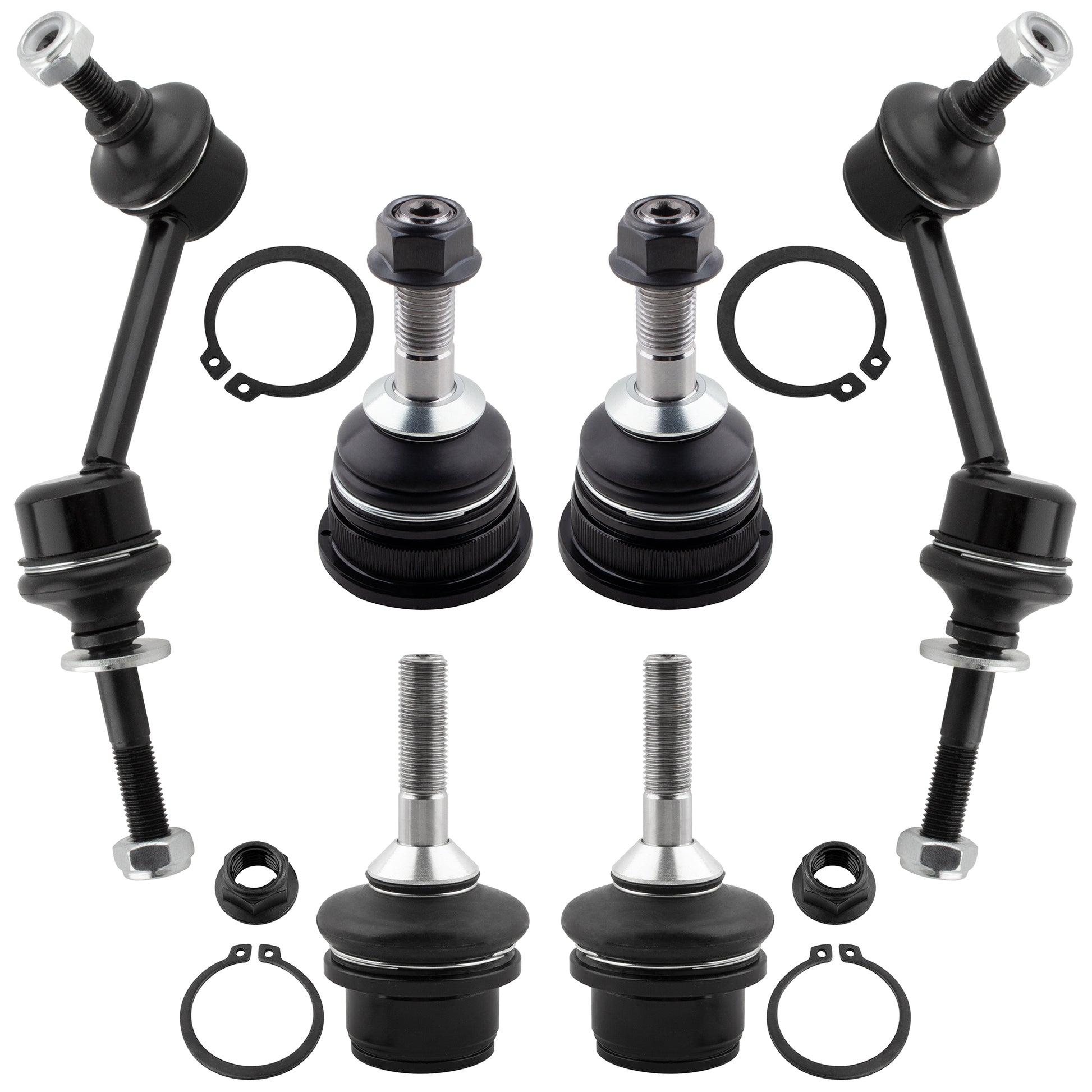 BOXI 6pc Front Sway Bars Ball Joints Fit for Ford Crown Victoria for Mercury Grand Marquis