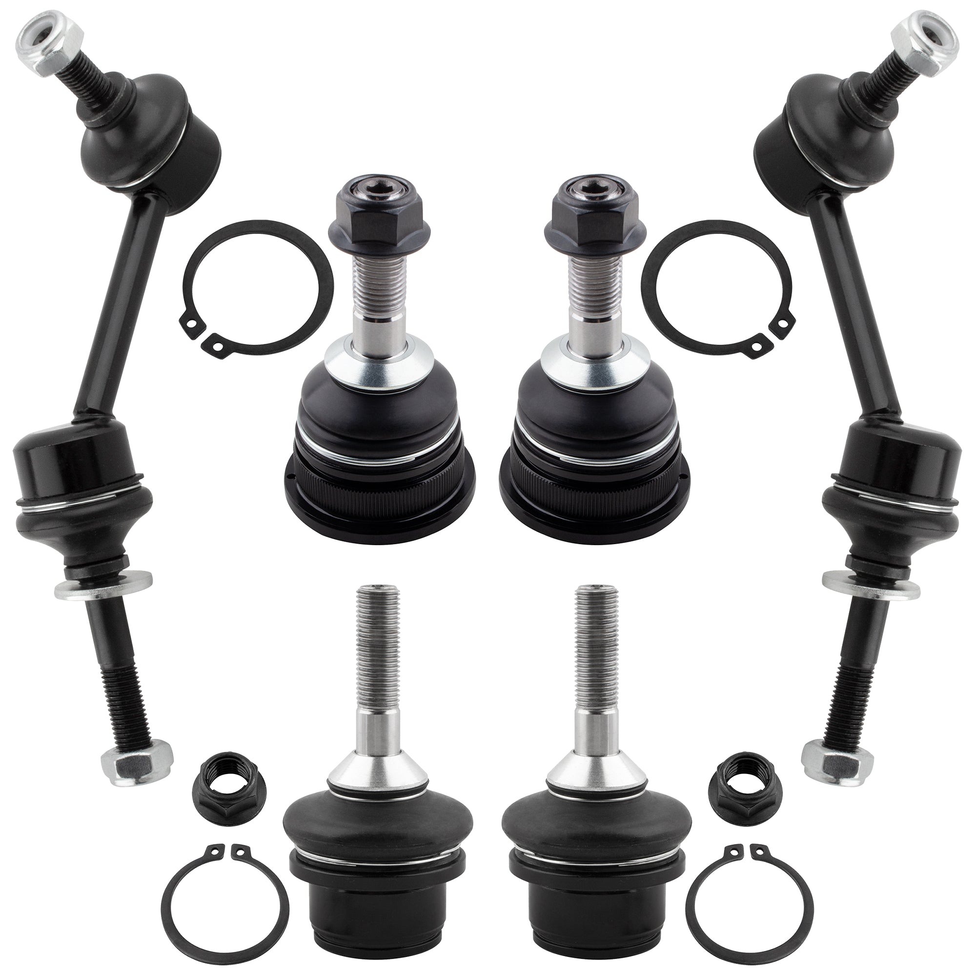 BOXI 6pc Front Sway Bars Ball Joints Fit for Ford Crown Victoria for Mercury Grand Marquis