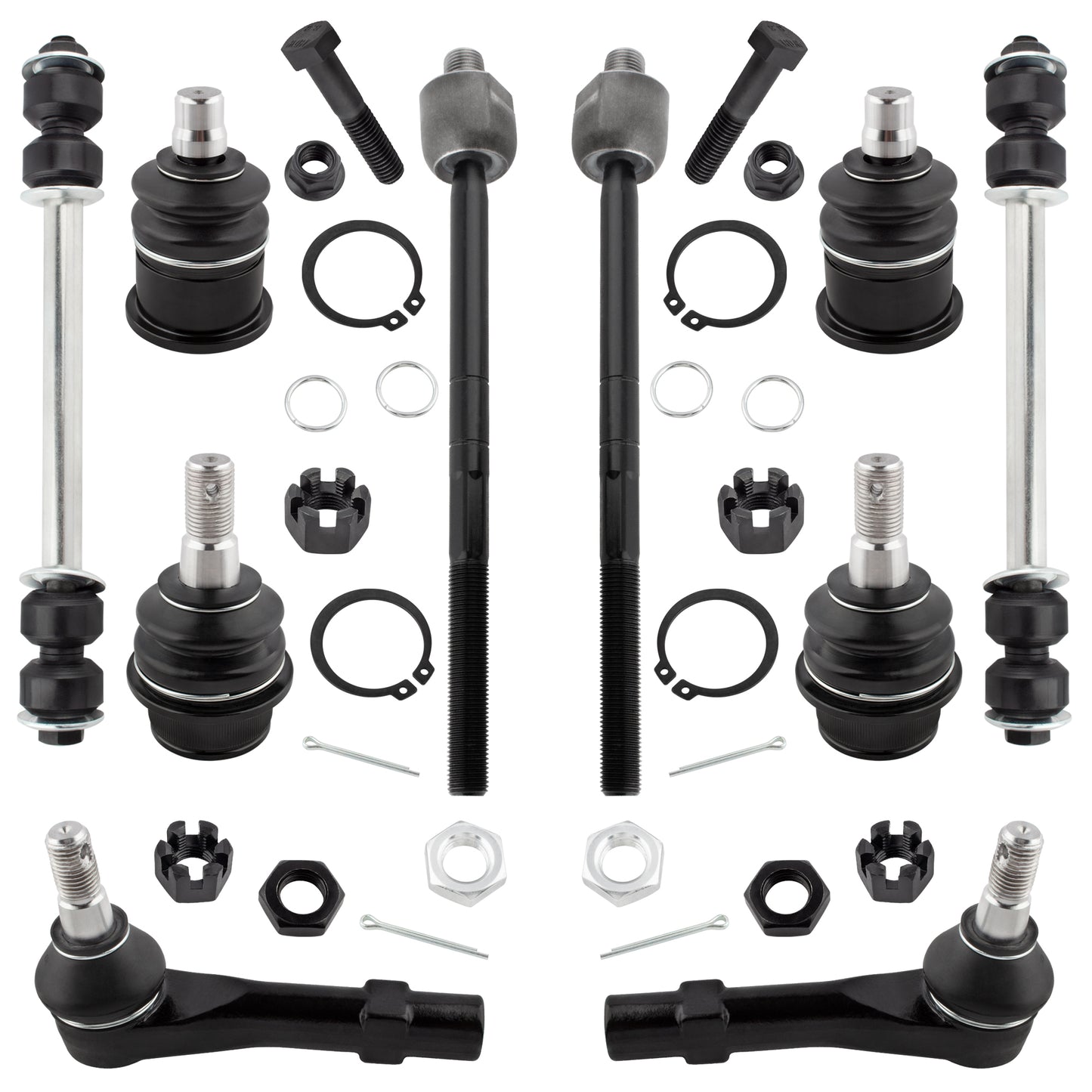 BOXI 10pc Front Ball Joints Sway Bars Tie Rods Fit for Ford Explorer