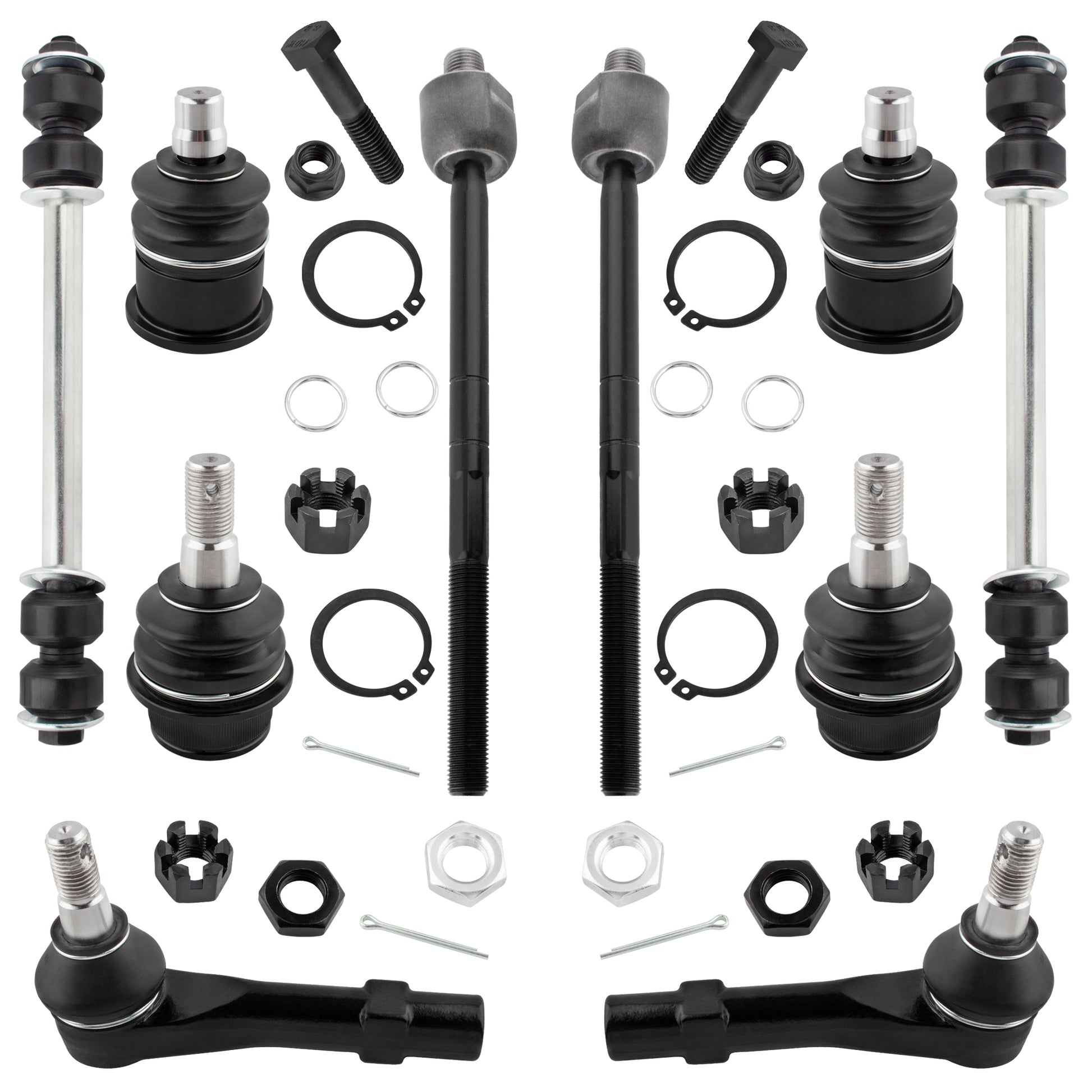 BOXI 10pc Front Ball Joints Sway Bars Tie Rods Fit for Ford Explorer