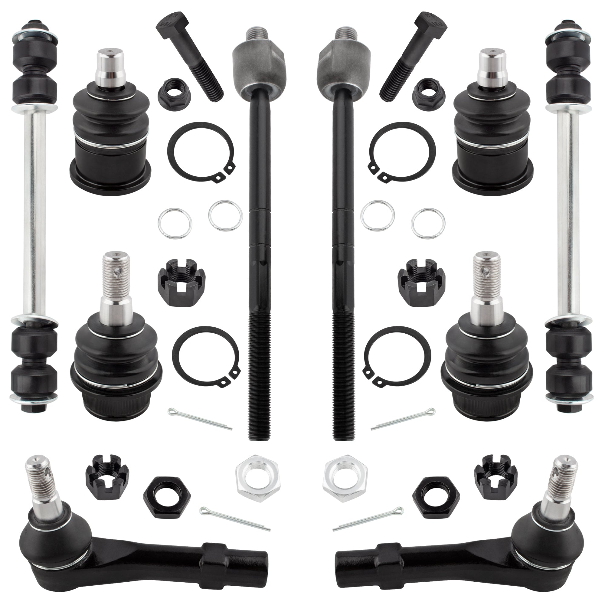 BOXI 10pc Front Ball Joints Sway Bars Tie Rods Fit for Ford Explorer