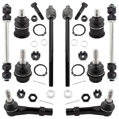 BOXI 10pc Front Ball Joints Sway Bars Tie Rods Fit for Ford Explorer