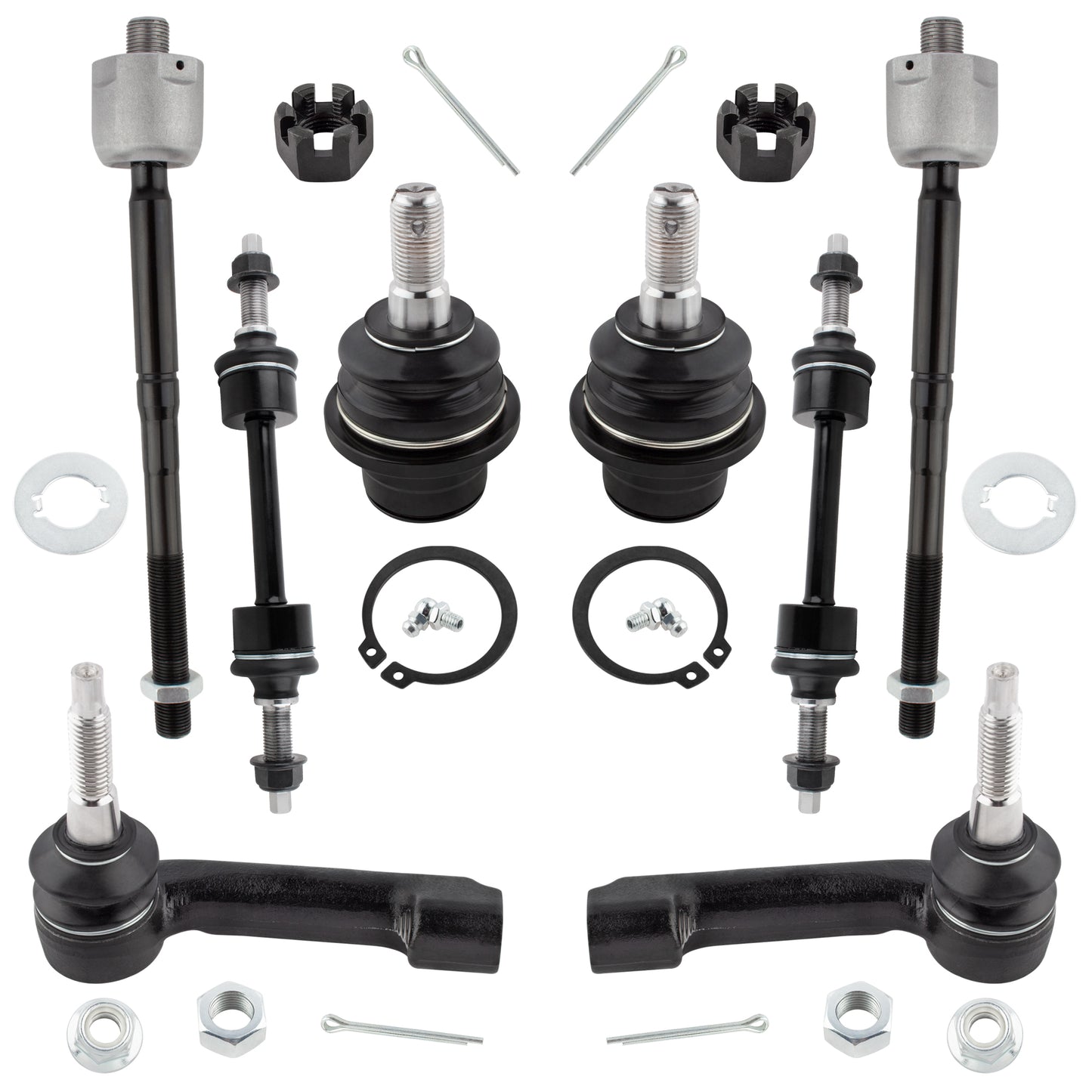 BOXI 8pc Front Sway Bars Tie Rods Ball Joints Kit Fit for Ford F-150 2009-2014