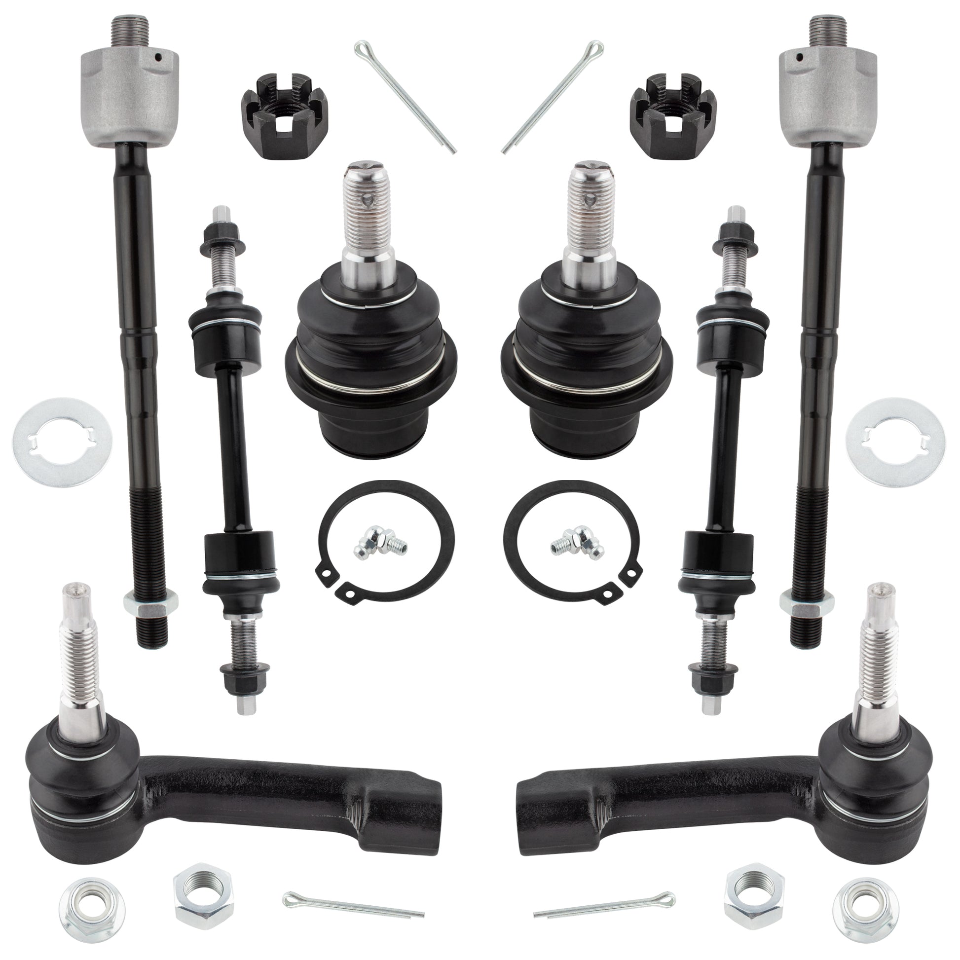 BOXI 8pc Front Sway Bars Tie Rods Ball Joints Kit Fit for Ford F-150 2009-2014