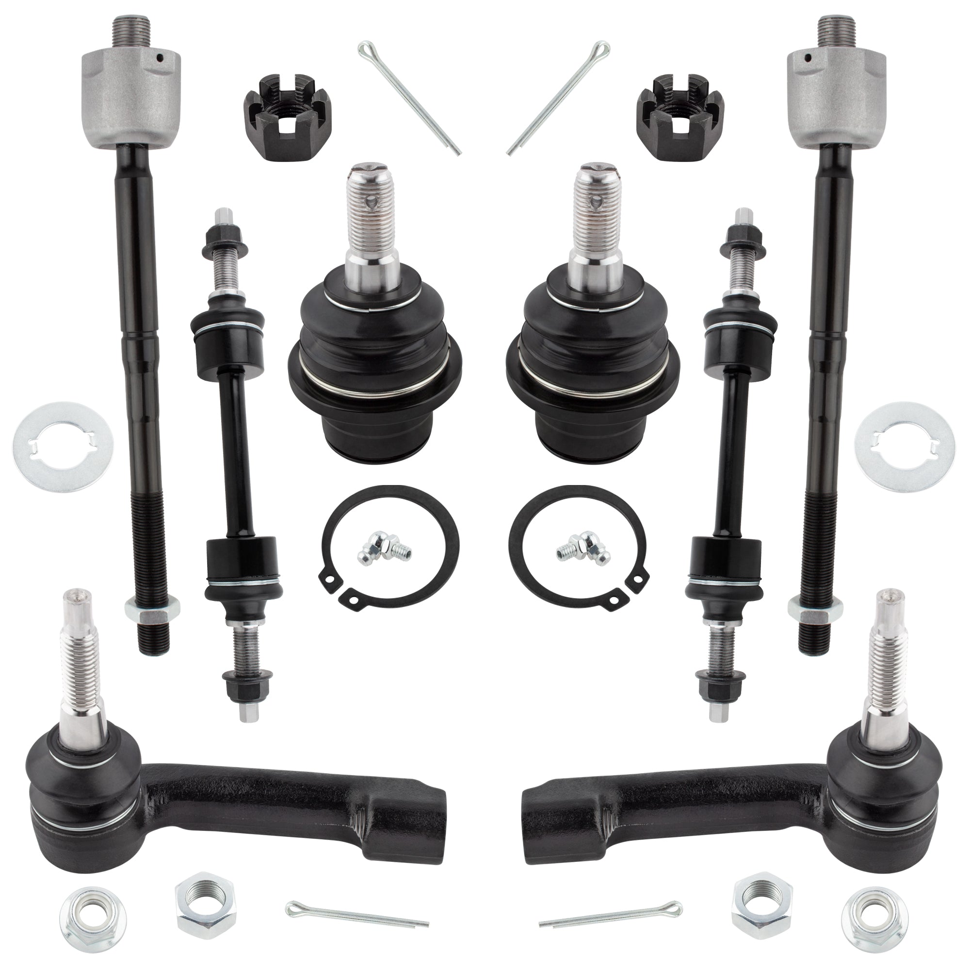 BOXI 8pc Front Sway Bars Tie Rods Ball Joints Kit Fit for Ford F-150 2009-2014