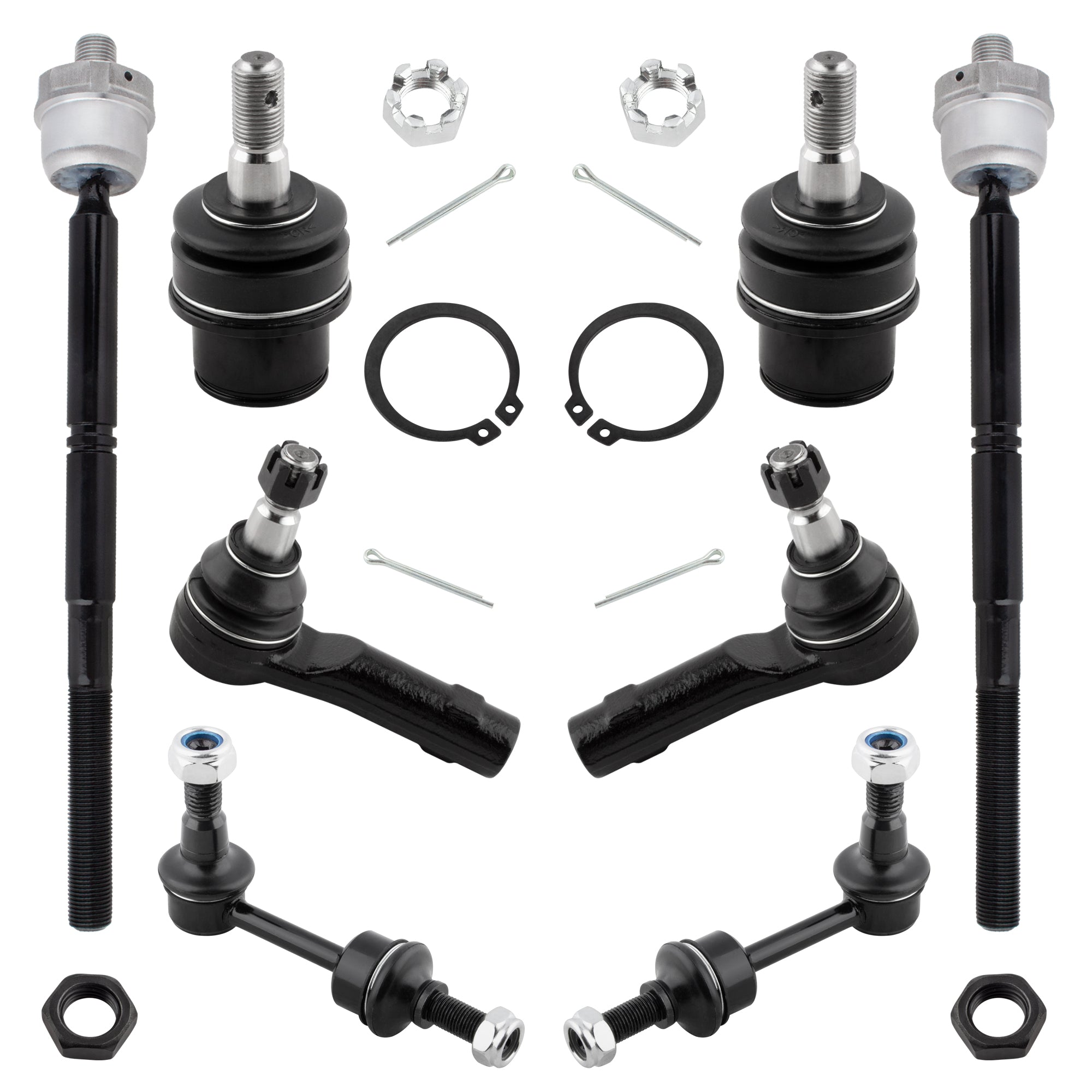BOXI 8pc Front Sway Bars Tie Rods Ball Joints Kit Fits for Ford F-150 2004-2005