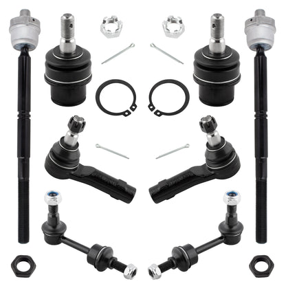 BOXI 8pc Front Sway Bars Tie Rods Ball Joints Kit Fits for Ford F-150 2004-2005