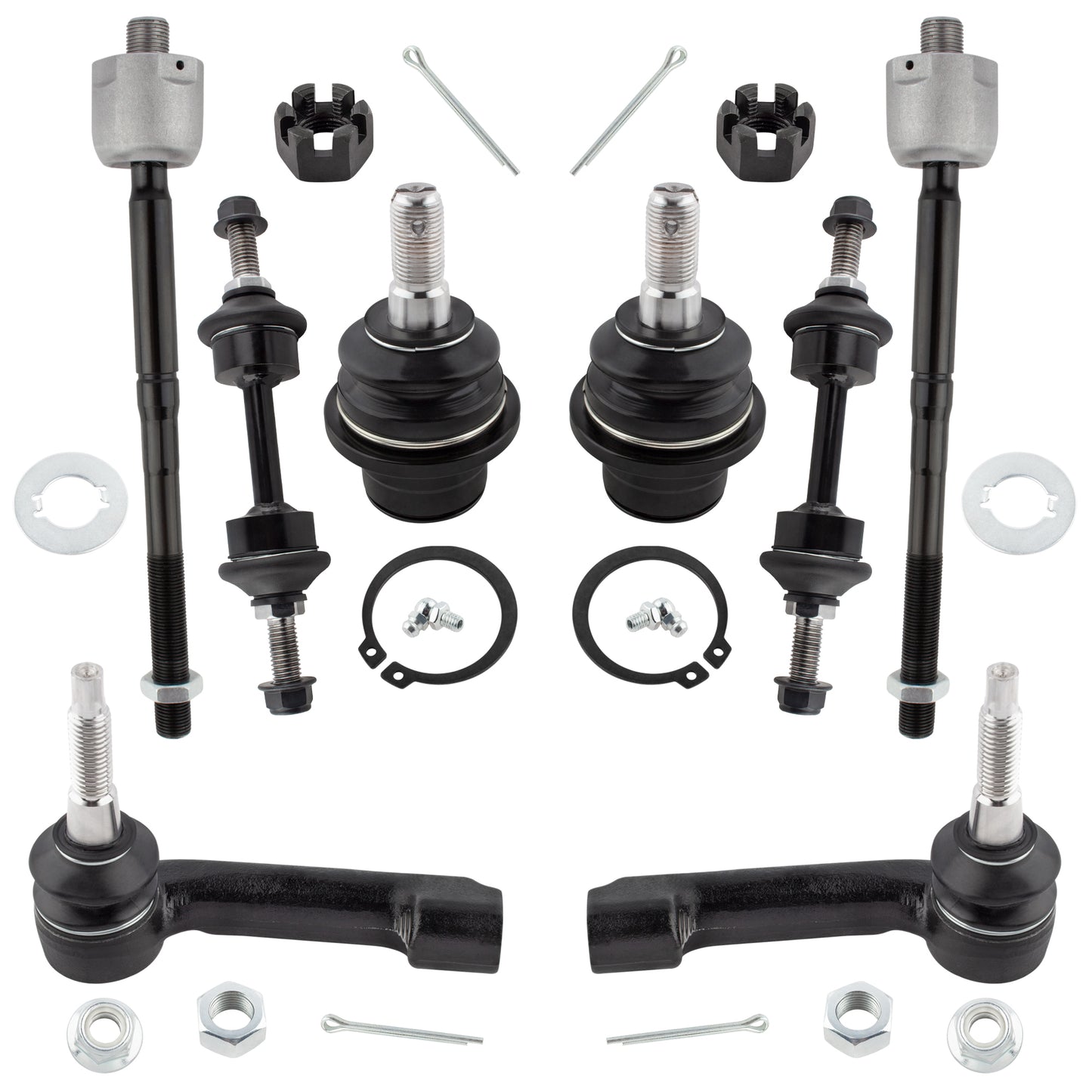 BOXI 8pc Front Sway Bars Lower Ball Joints Tie Rods Fit for Ford Expedition 2007-2014