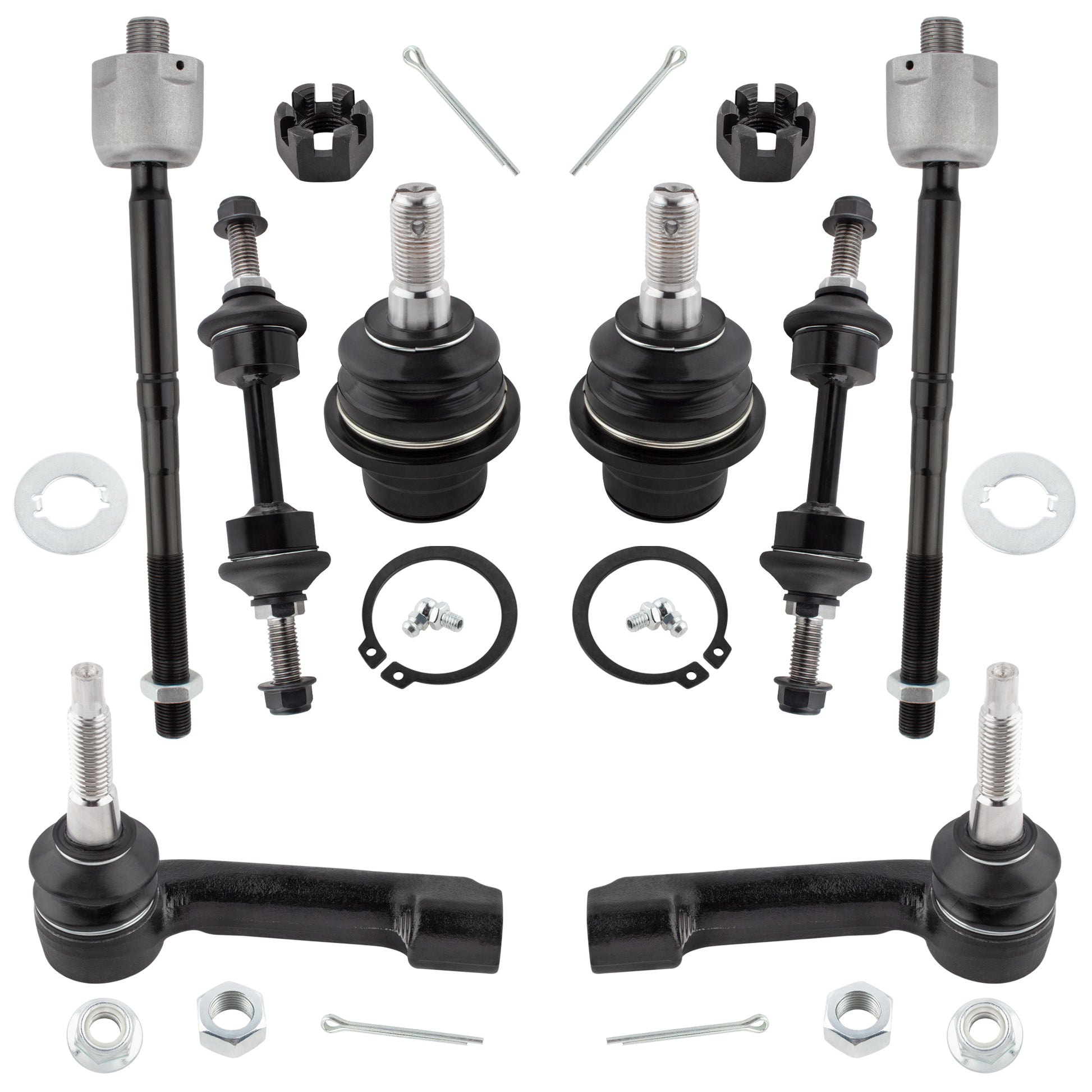 BOXI 8pc Front Sway Bars Lower Ball Joints Tie Rods Fit for Ford Expedition 2007-2014