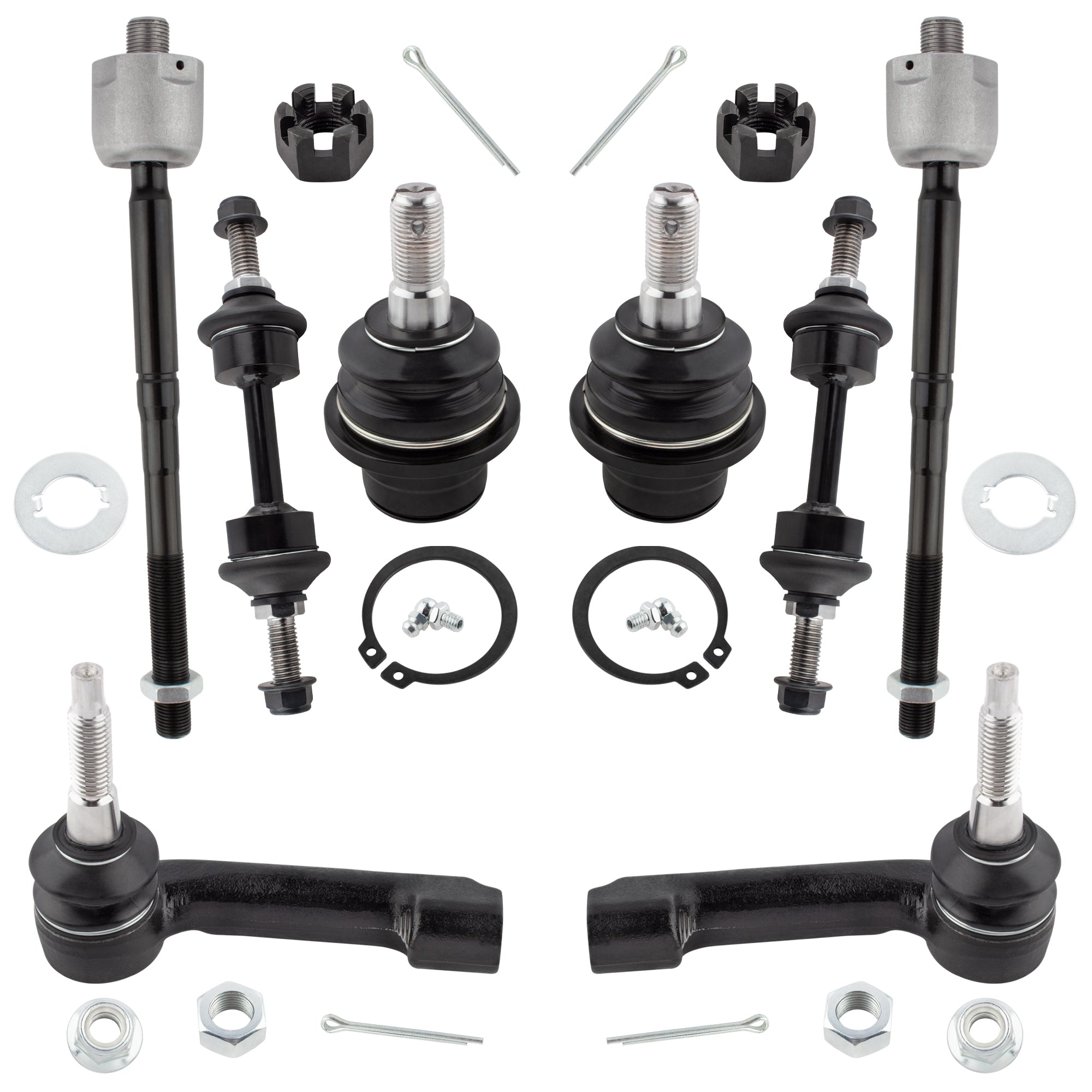 BOXI 8pc Front Sway Bars Lower Ball Joints Tie Rods Fit for Ford Expedition 2007-2014