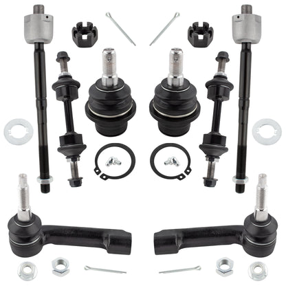 BOXI 8pc Front Sway Bars Lower Ball Joints Tie Rods Fit for Ford Expedition 2007-2014