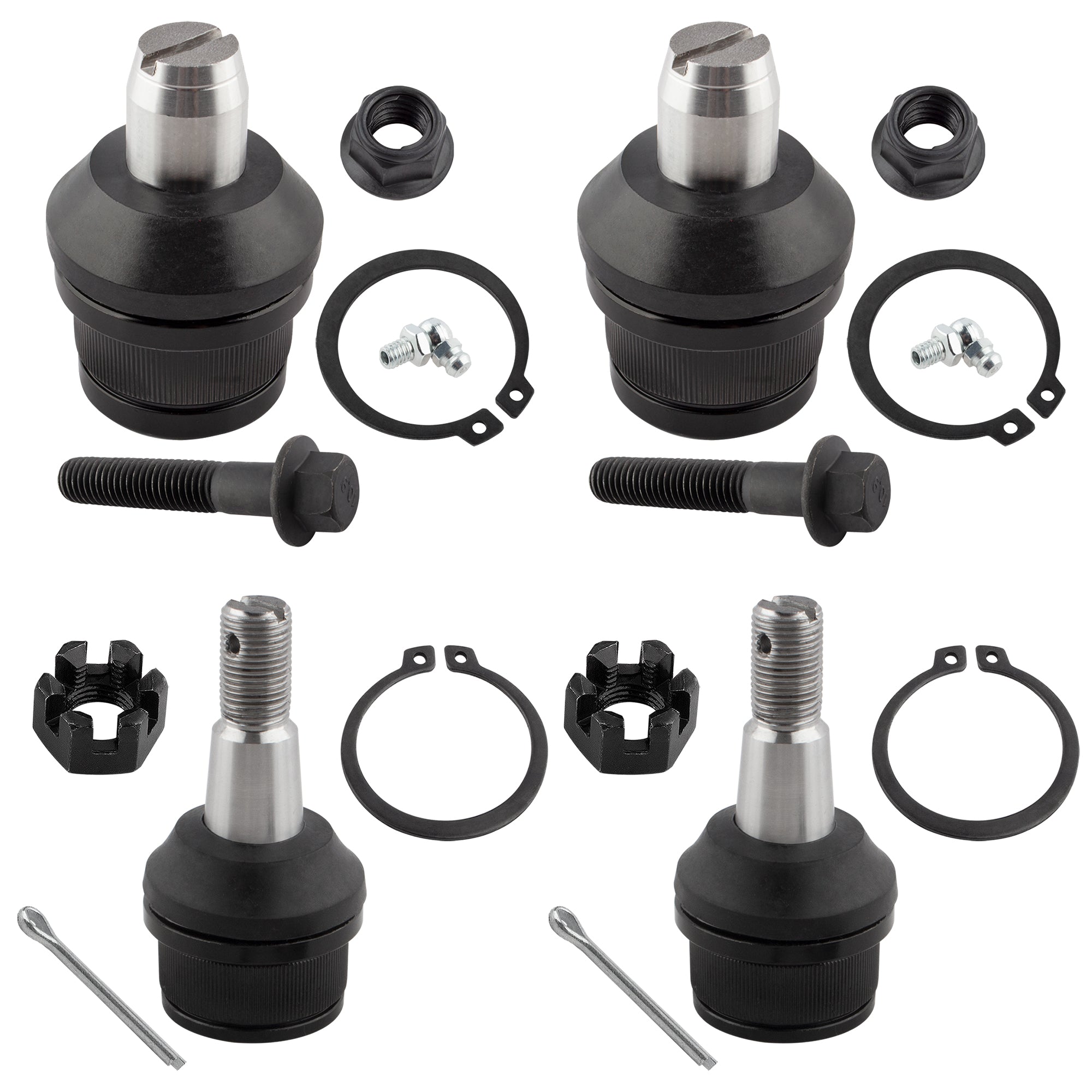 BOXI (Set of 4) Front Upper & Lower Ball Joints Kit Fits for Ford E-150
