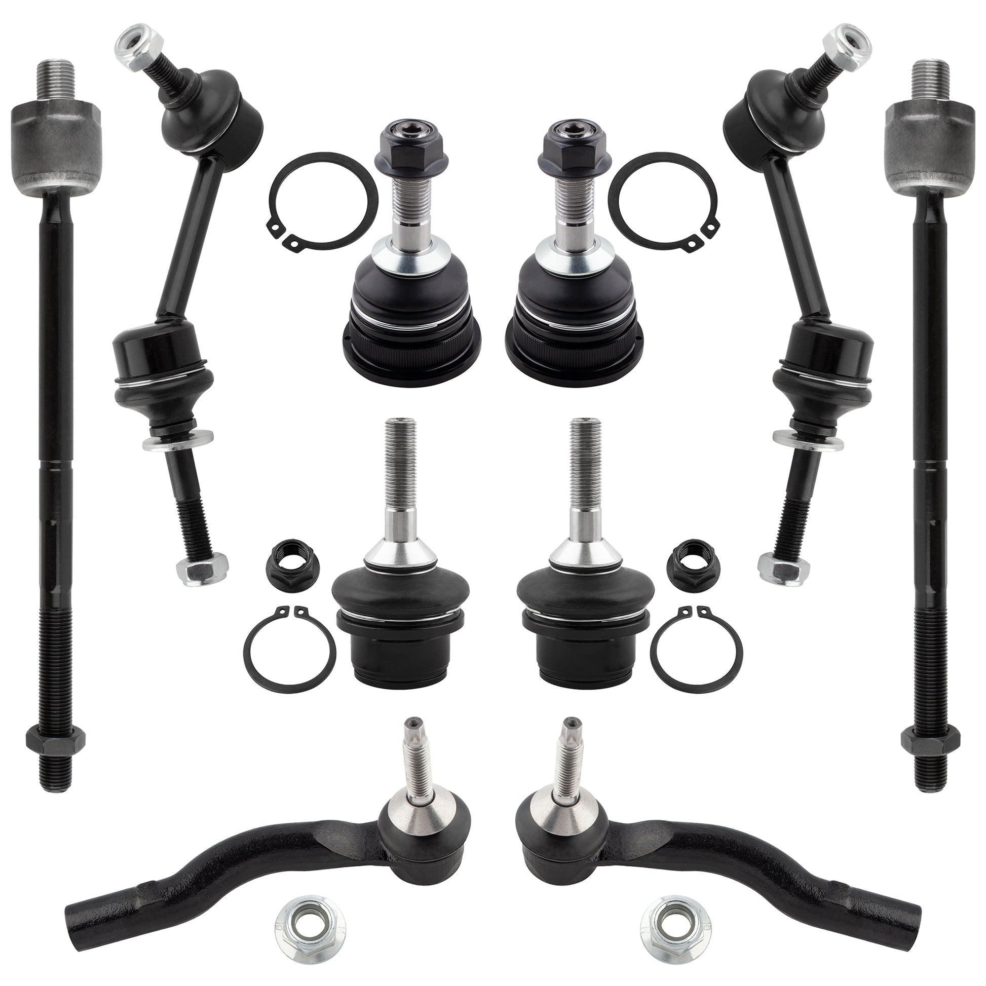BOXI 10pc Front Ball Joints Sway Bars Tie Rods Fit for Ford Crown Victoria for Mercury Grand Marquis
