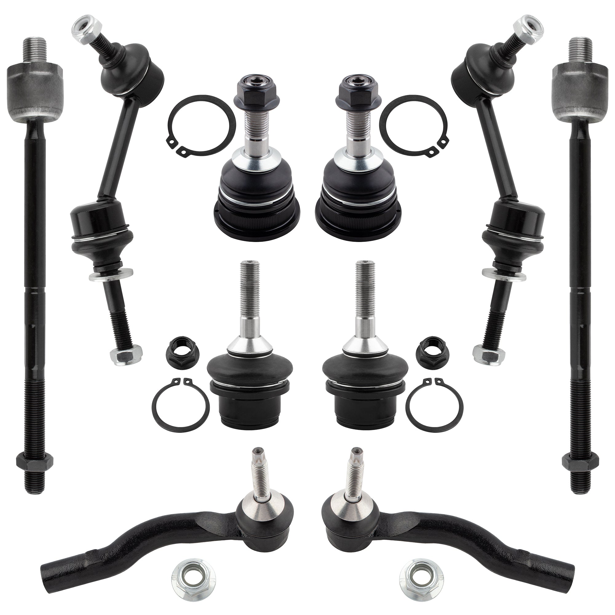 BOXI 10pc Front Ball Joints Sway Bars Tie Rods Fit for Ford Crown Victoria for Mercury Grand Marquis