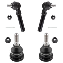 BOXI (Set of 4) Front Lower Ball Joints + Outer Tie Rod Ends Fits for Ford Mustang 1994 1995 1996