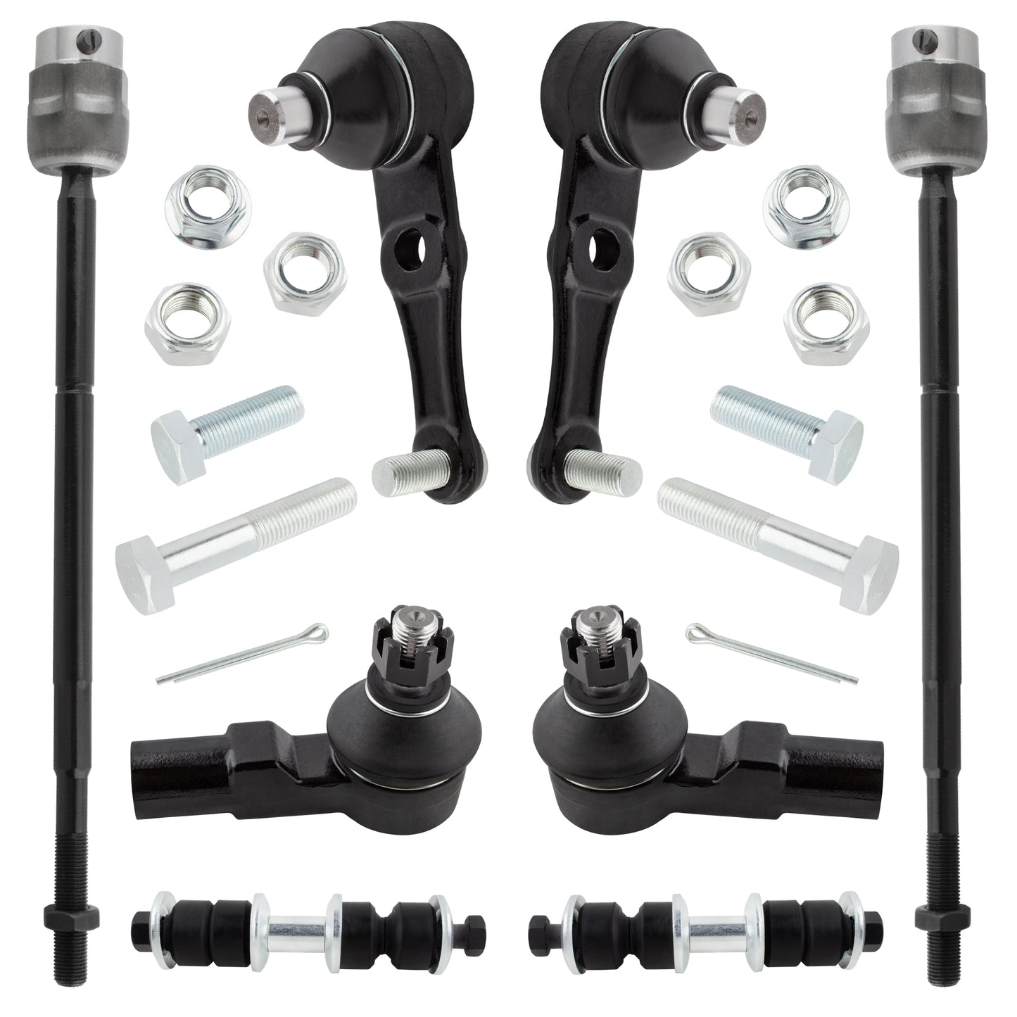BOXI 8pc Front Ball Joints Sway Bars Tie Rods Fit for Ford Escort 1993-1996