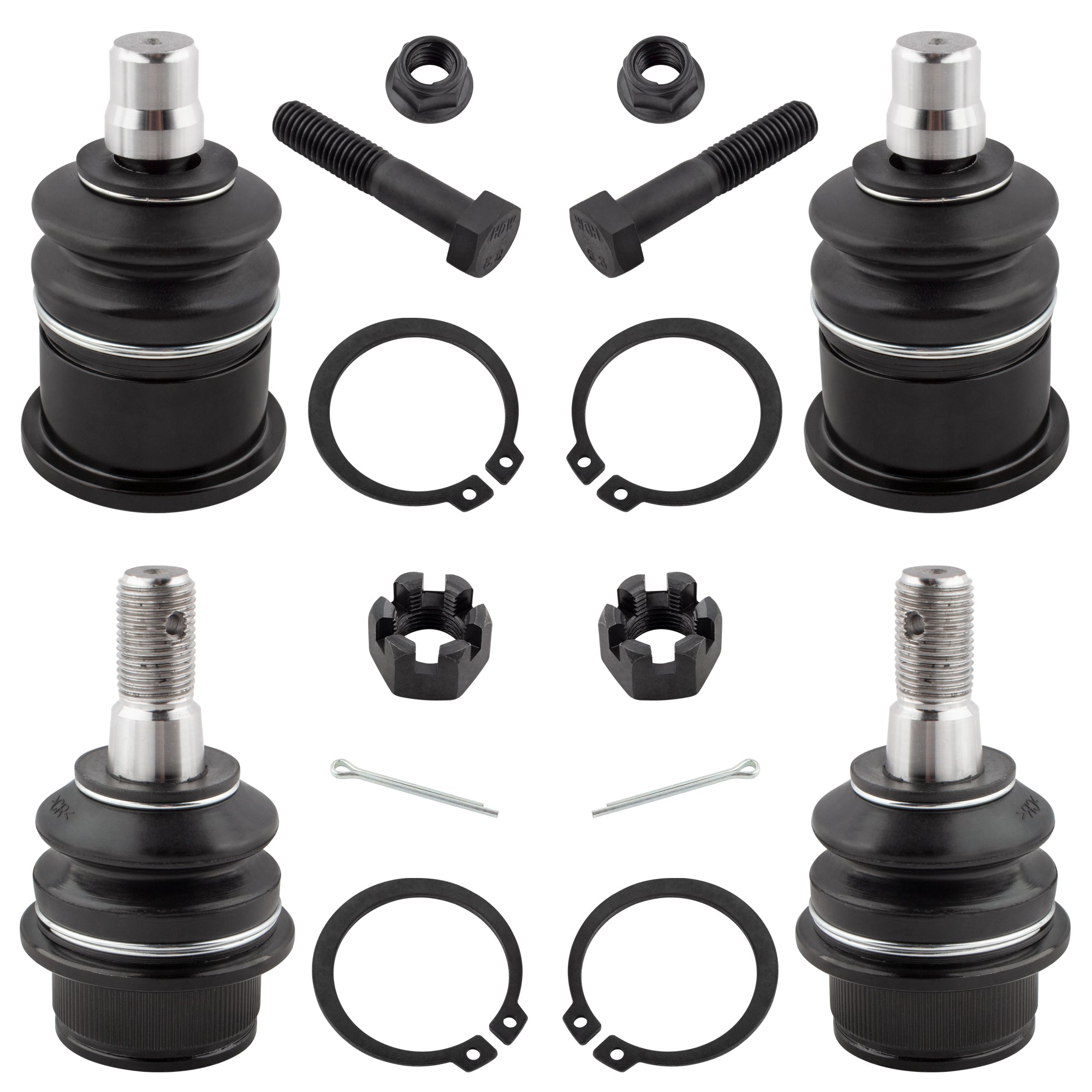 BOXI (Set of 4) K8695 K80012 Front Upper Lower Ball Joints Fits for Ford Explorer Ranger 1995-2011