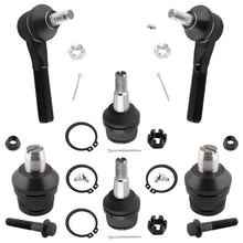 BOXI 6pc Front Upper and Lower Ball Joints Outer Tie Rod Ends Fit for Ford E-150 Club Wagon