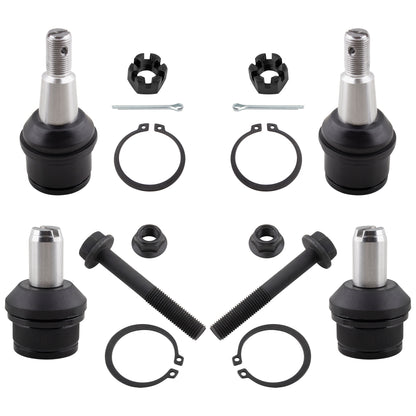 BOXI 4pc Front Suspension Upper and Lower Ball Joints Fit for Ford E-150 E-250
