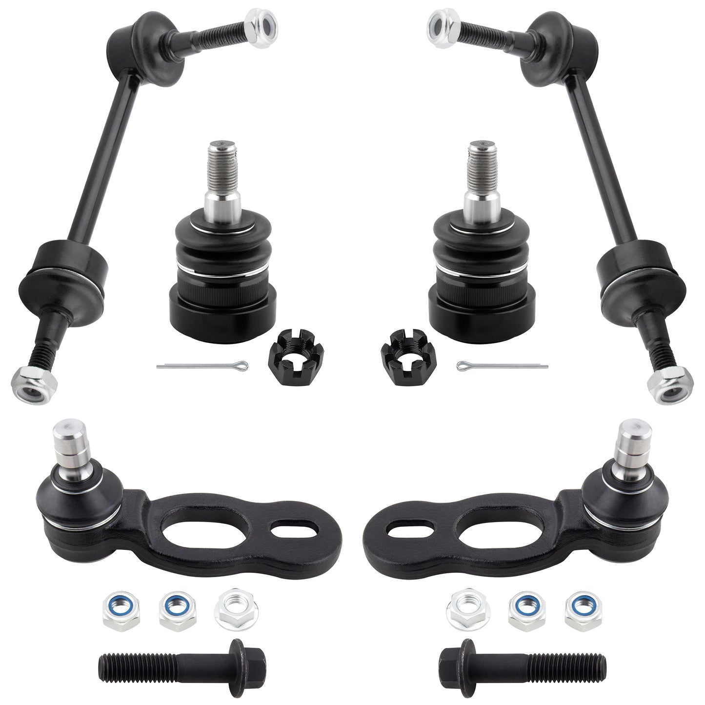BOXI 6pc Front Sway Bars Ball Joints Fit for Ford Crown Victoria