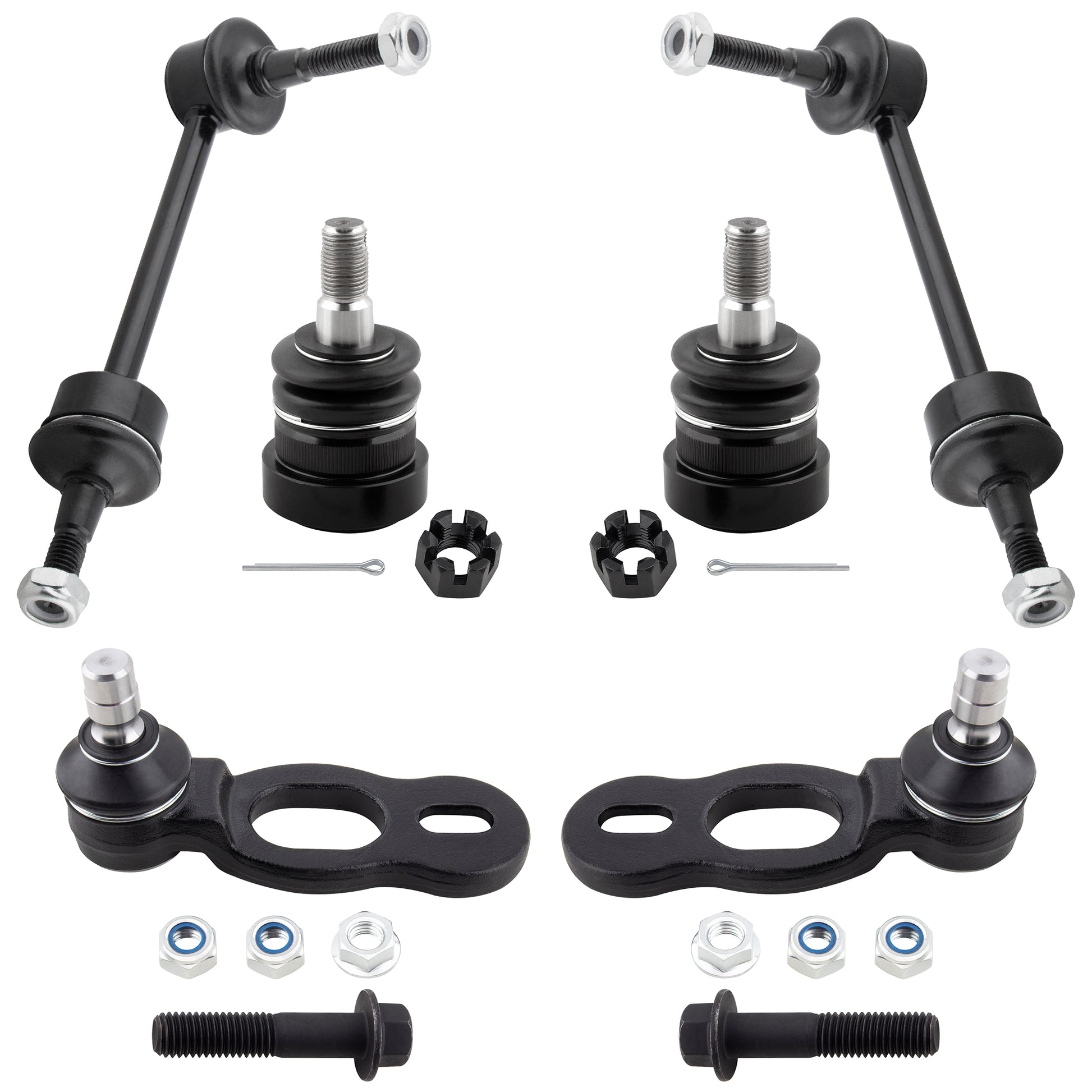 BOXI 6pc Front Sway Bars Ball Joints Fit for Ford Crown Victoria