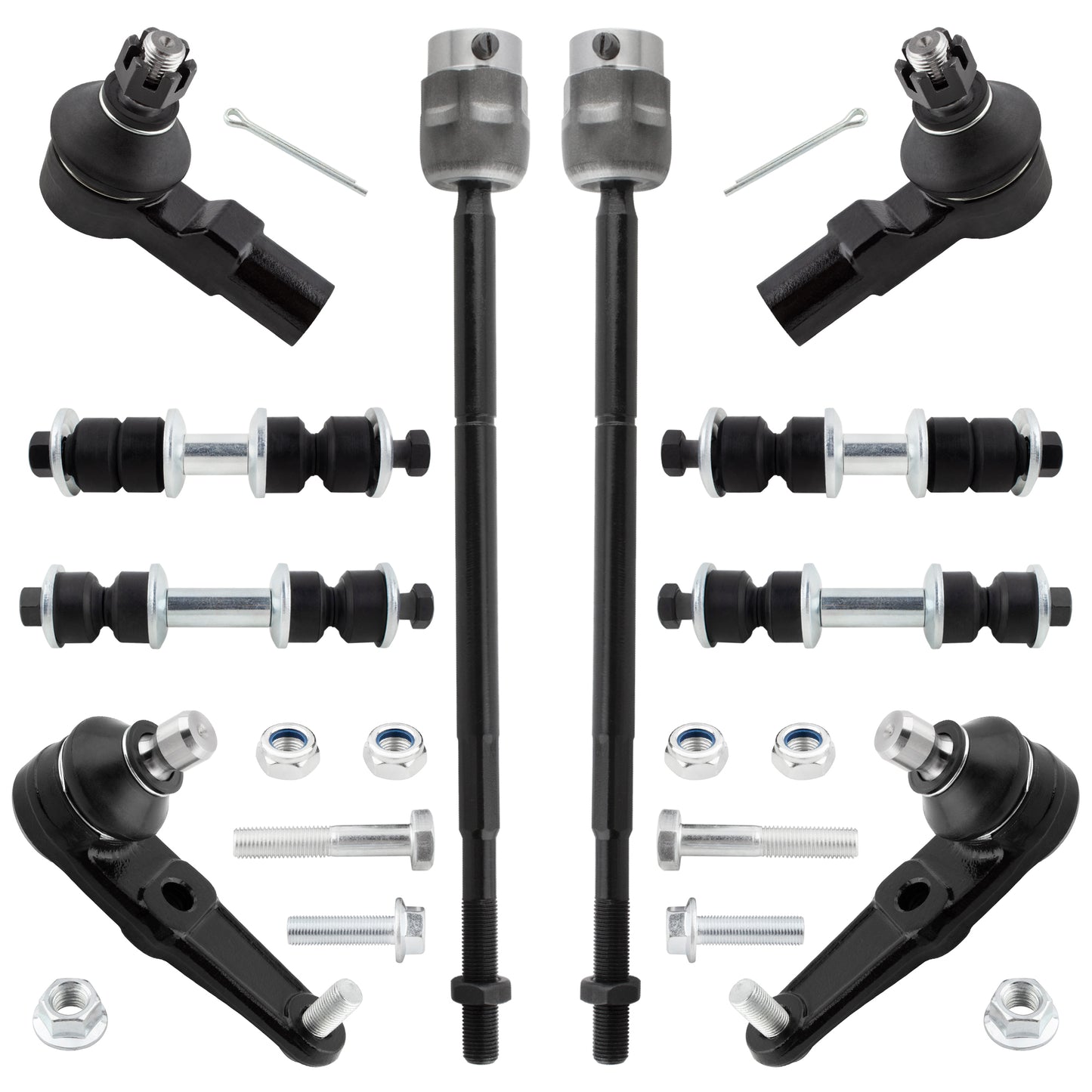 BOXI 10pc Front Rear Sway Bar Tie Rod Ball Joint Kit Fits for Ford Escort 1997 1998 1999 2000 2001