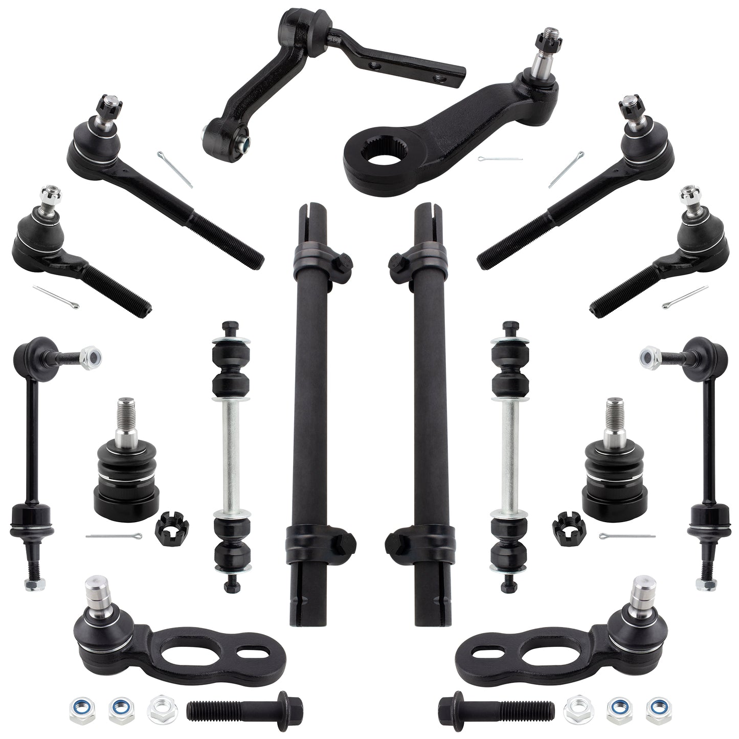 BOXI 16pc Complete Front/Rear Suspension Kit Fits for Ford Crown Victoria for Lincoln Town Car