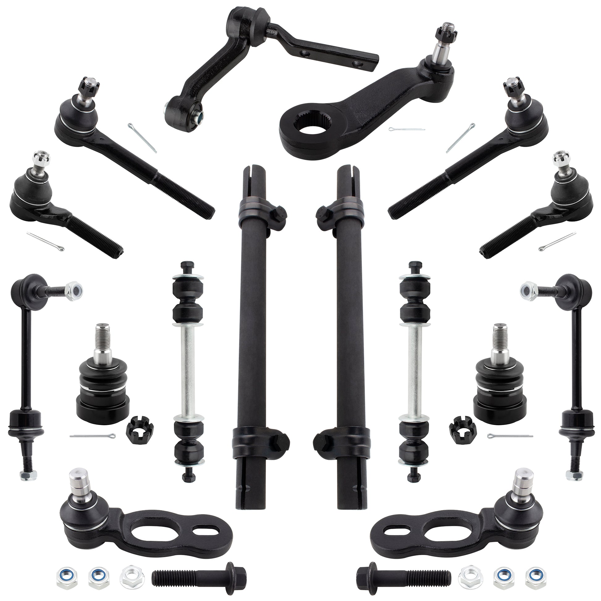 BOXI 16pc Complete Front/Rear Suspension Kit Fits for Ford Crown Victoria for Lincoln Town Car