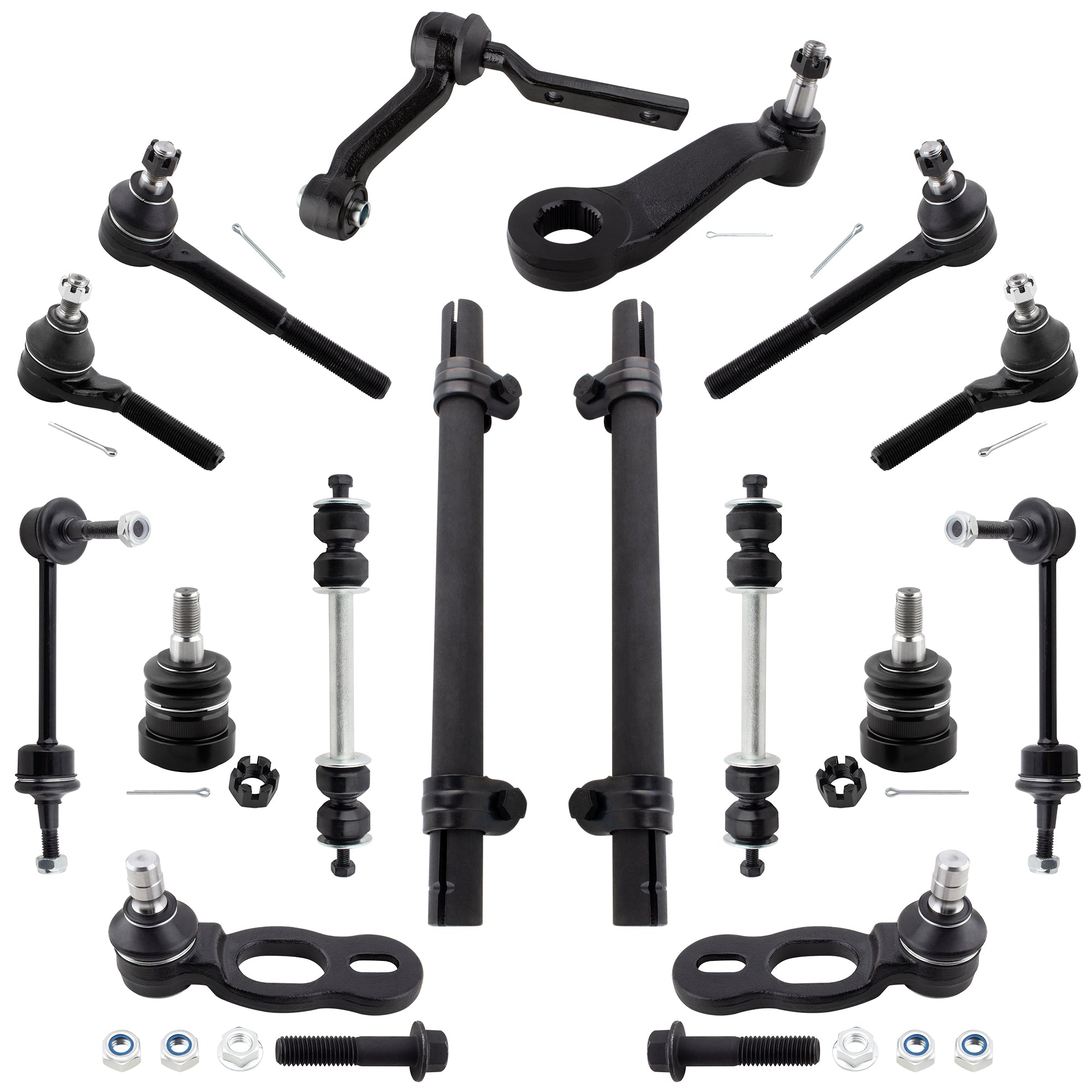 BOXI 16pc Complete Front/Rear Suspension Kit Fits for Ford Crown Victoria for Lincoln Town Car