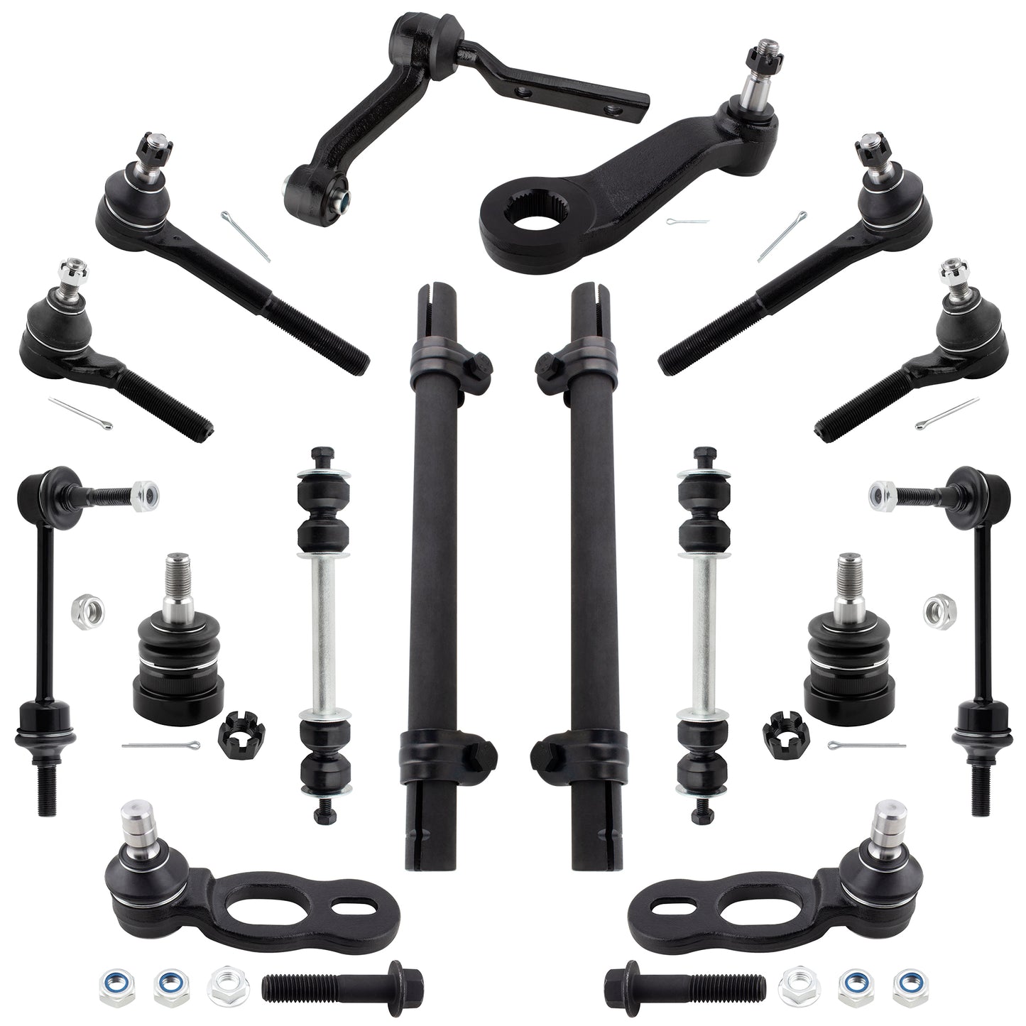 BOXI (set of 16) Complete Front & Rear Suspension Kit Fits for 1998-2002 Ford Crown Victoria