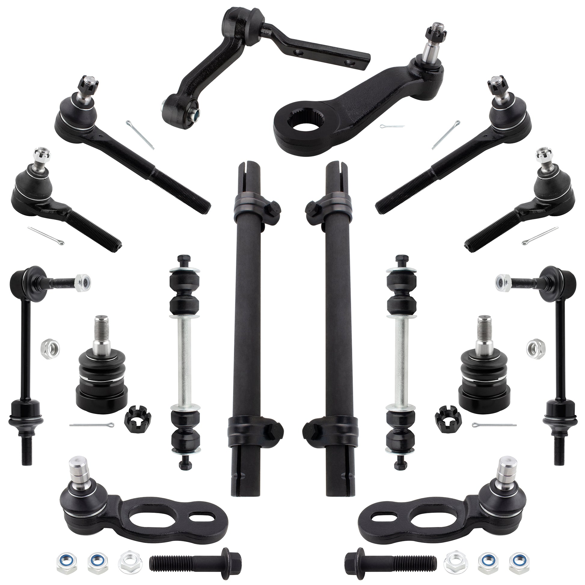 BOXI (set of 16) Complete Front & Rear Suspension Kit Fits for 1998-2002 Ford Crown Victoria