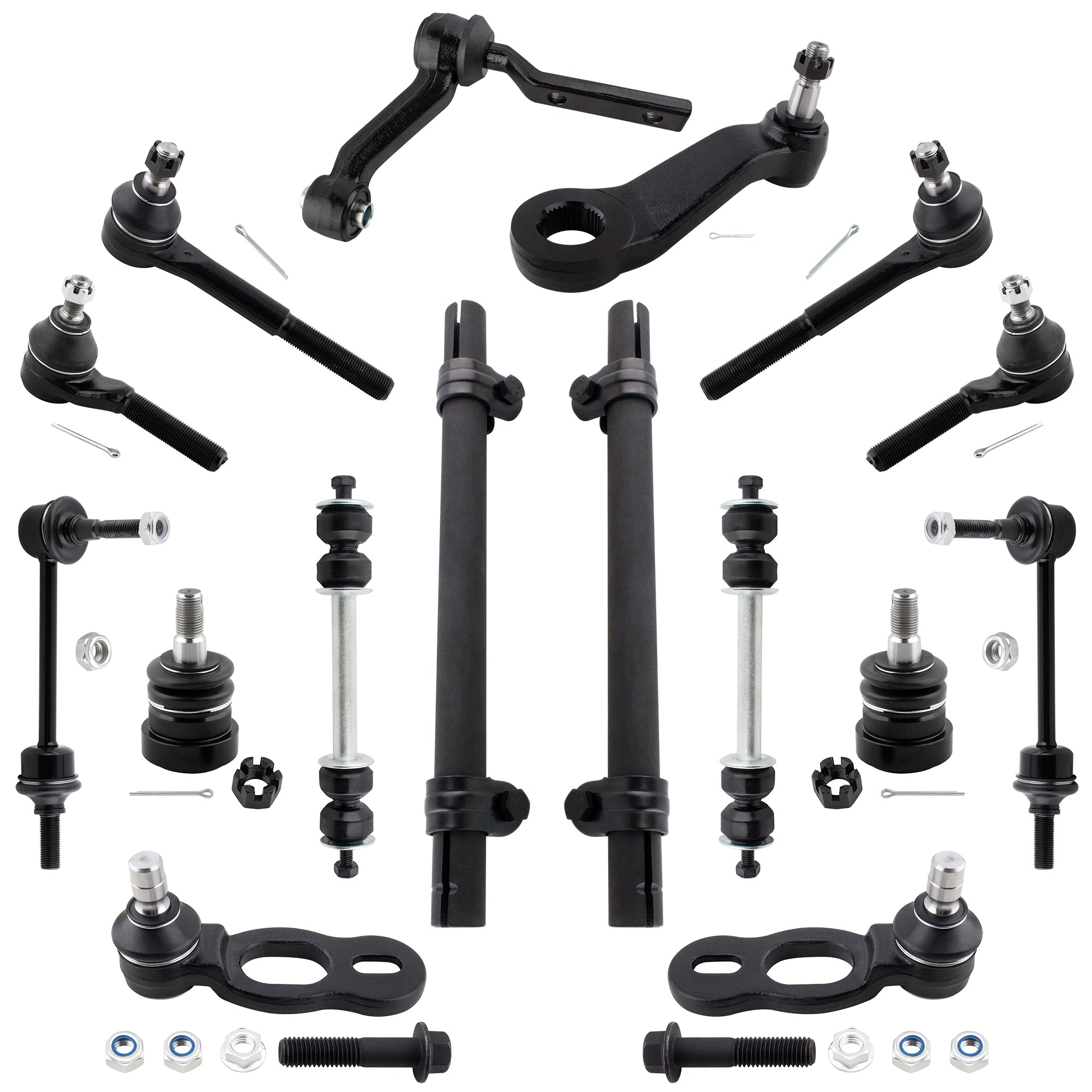 BOXI (set of 16) Complete Front & Rear Suspension Kit Fits for 1998-2002 Ford Crown Victoria