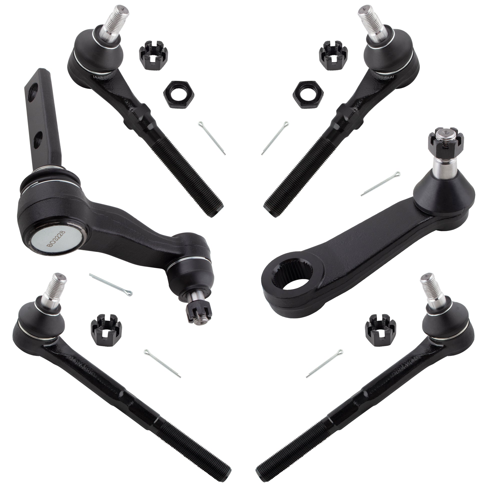 BOXI 6pc Front Tie Rods Idler Pitman Arms Fit for Ford Expedition F-150 F-250 1997-2003