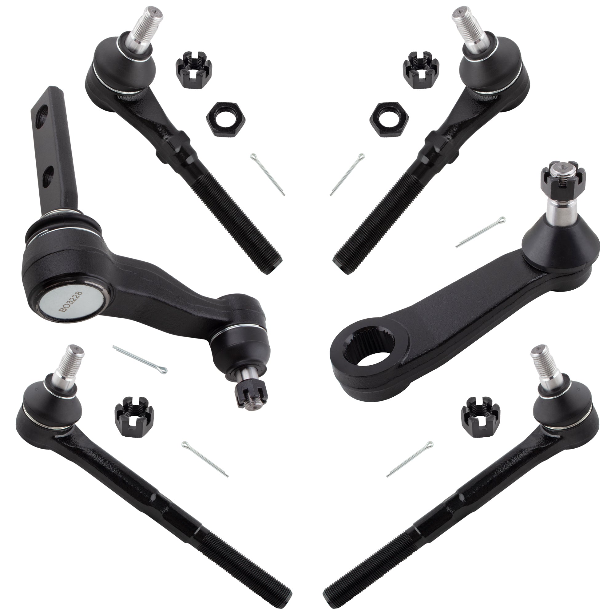 BOXI 6pc Front Tie Rods Idler Pitman Arms Fit for Ford Expedition F-150 F-250 1997-2003