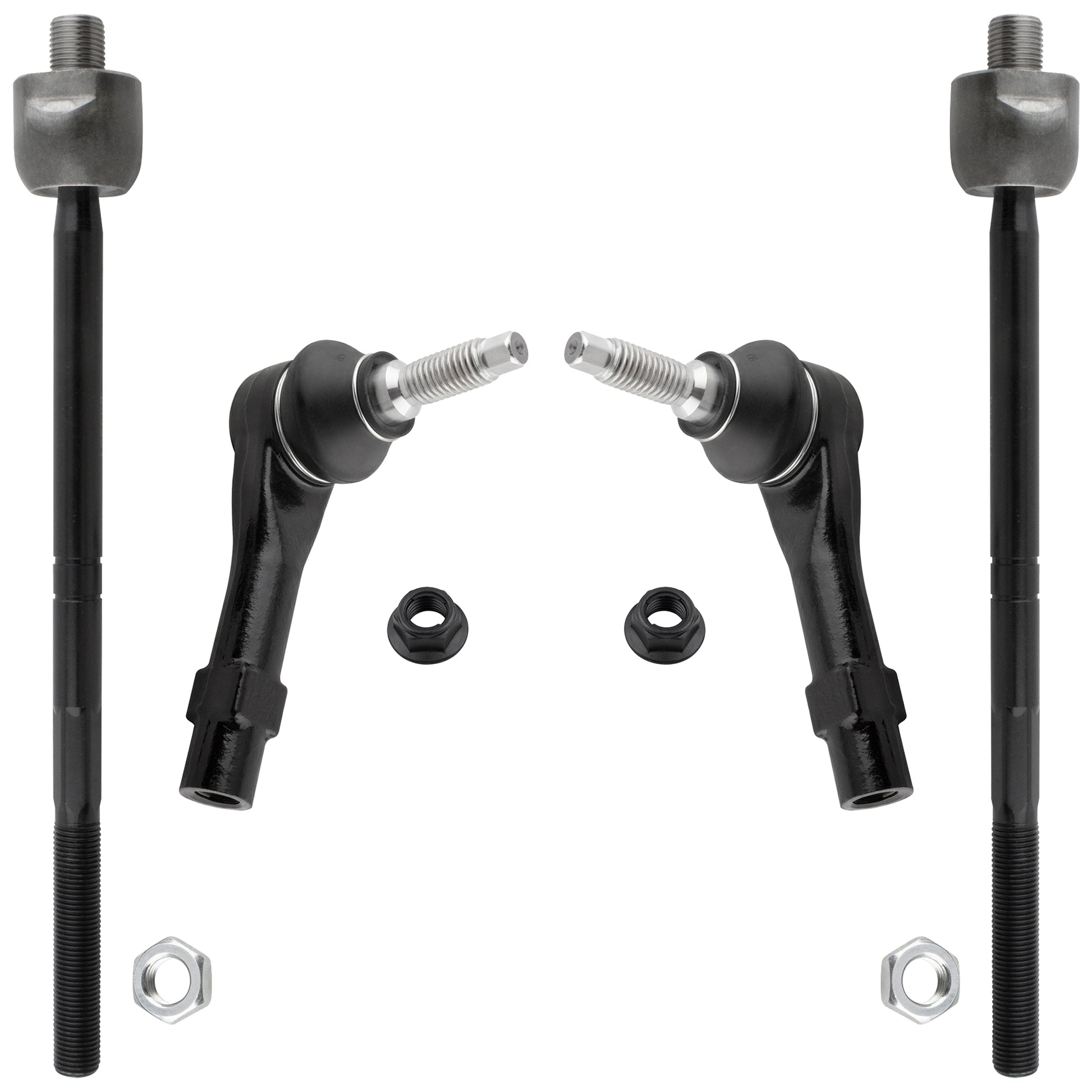 BOXI 4pc Front Inner & Outer Tie Rods Fit for Ford Explorer Sport Trac 2007-2010