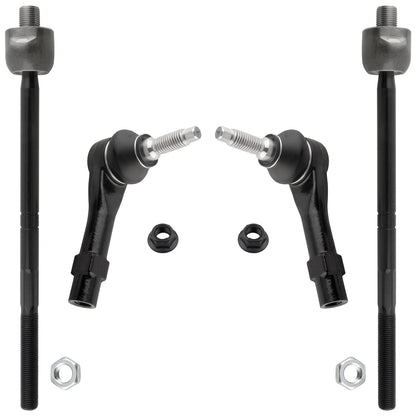 BOXI 4pc Front Inner & Outer Tie Rods Fit for Ford Explorer Sport Trac 2007-2010