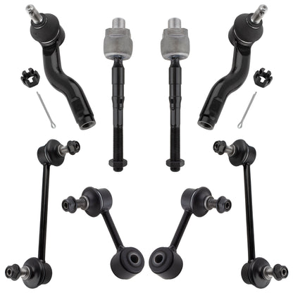 BOXI 8pc Front Rear Sway Bars Tie Rods Fit for Ford Fusion 2006-2010