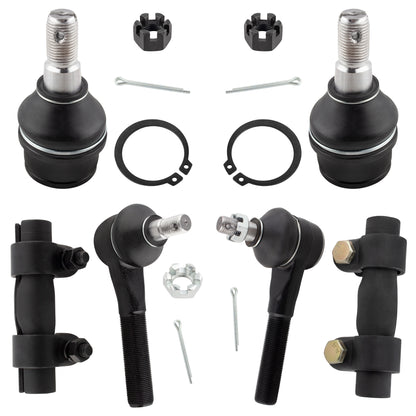 BOXI 6pc Ball Joints Tie Rods Adjustment Sleeves Fit for Ford Ranger 1992-1997