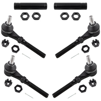 BOXI 6pc Front Inner Outer Tie Rods Adjusting Sleeve Fit for Ford Expedition 1997-2002