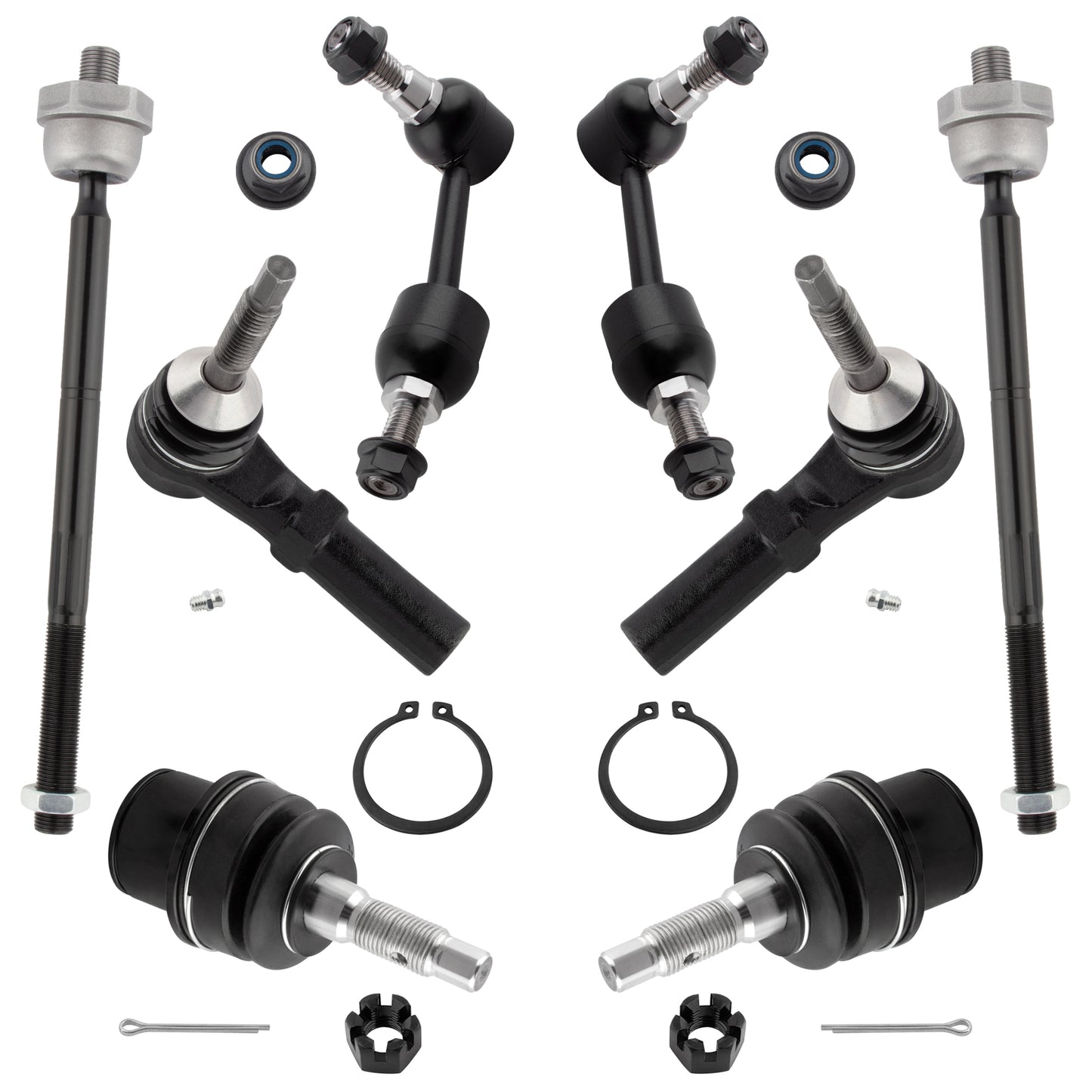 BOXI 8pc Front Ball Joints Sway Bars Tie Rods Fit for Ford Expedition 2003-2006