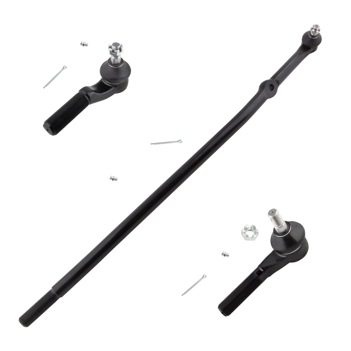 BOXI 3pc Front Inner+Outer Tie Rods Fit for Ford E-250 2003-2006 E-250