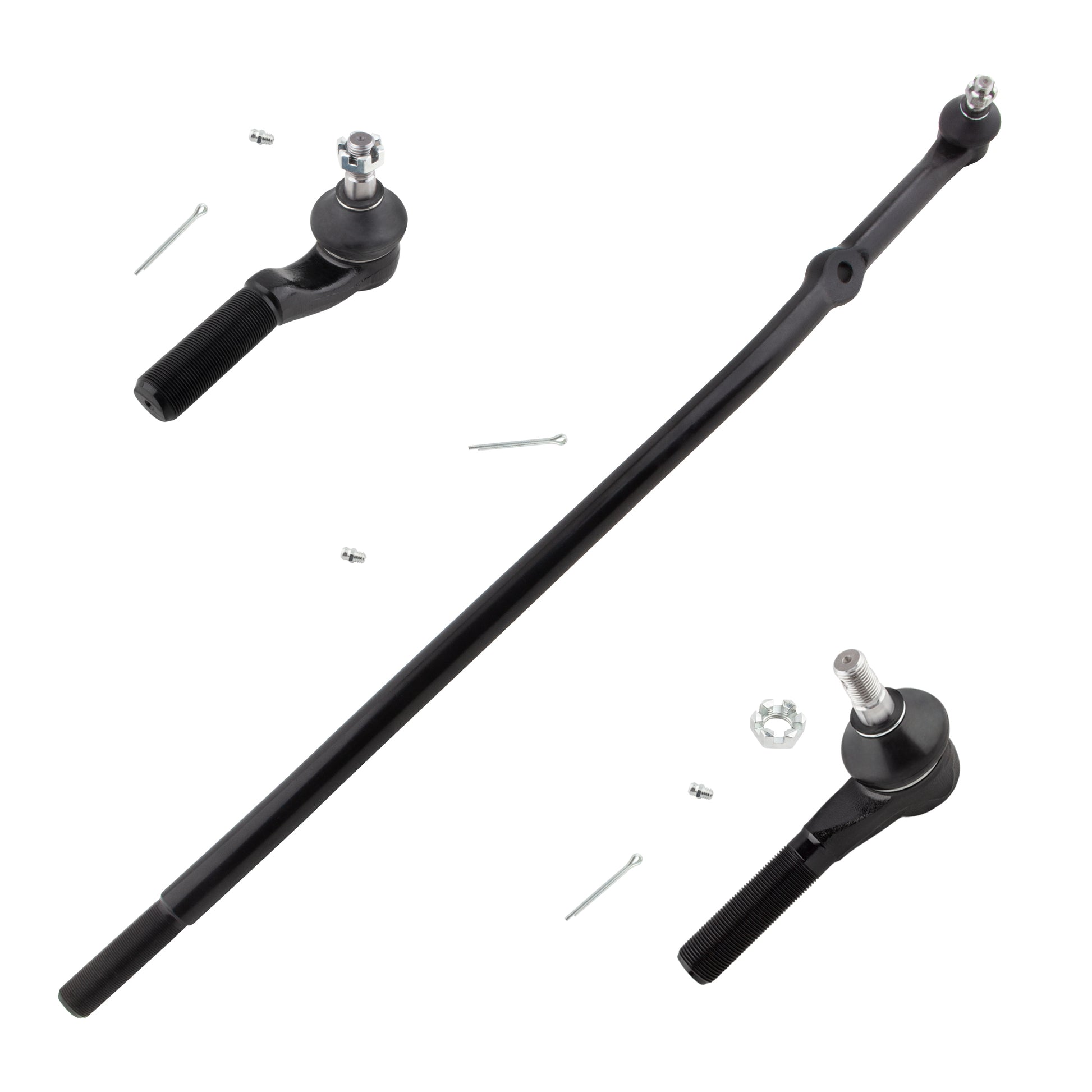 BOXI 3pc Front Inner+Outer Tie Rods Fit for Ford E-250 2003-2006 E-250