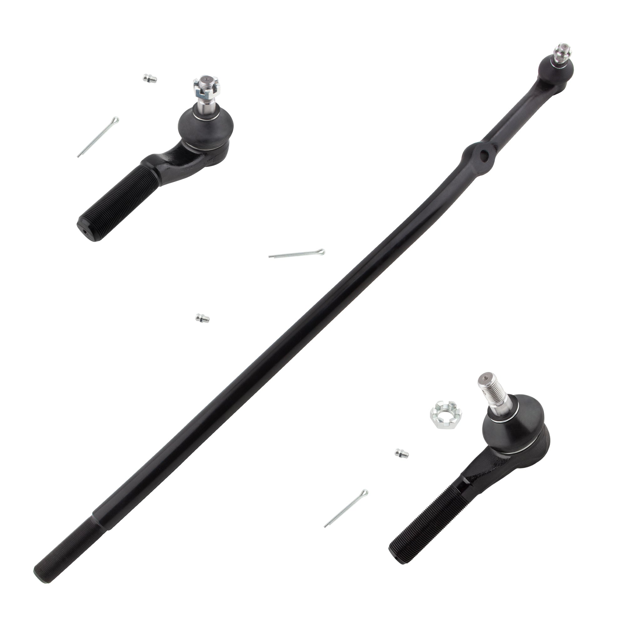 BOXI 3pc Front Inner+Outer Tie Rods Fit for Ford E-250 2003-2006 E-250