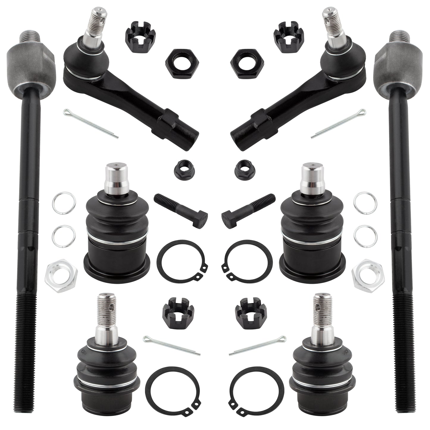 BOXI 8pc Front Tie Rods Ball Joints Fit for Ford Explorer Ranger 1998-2011