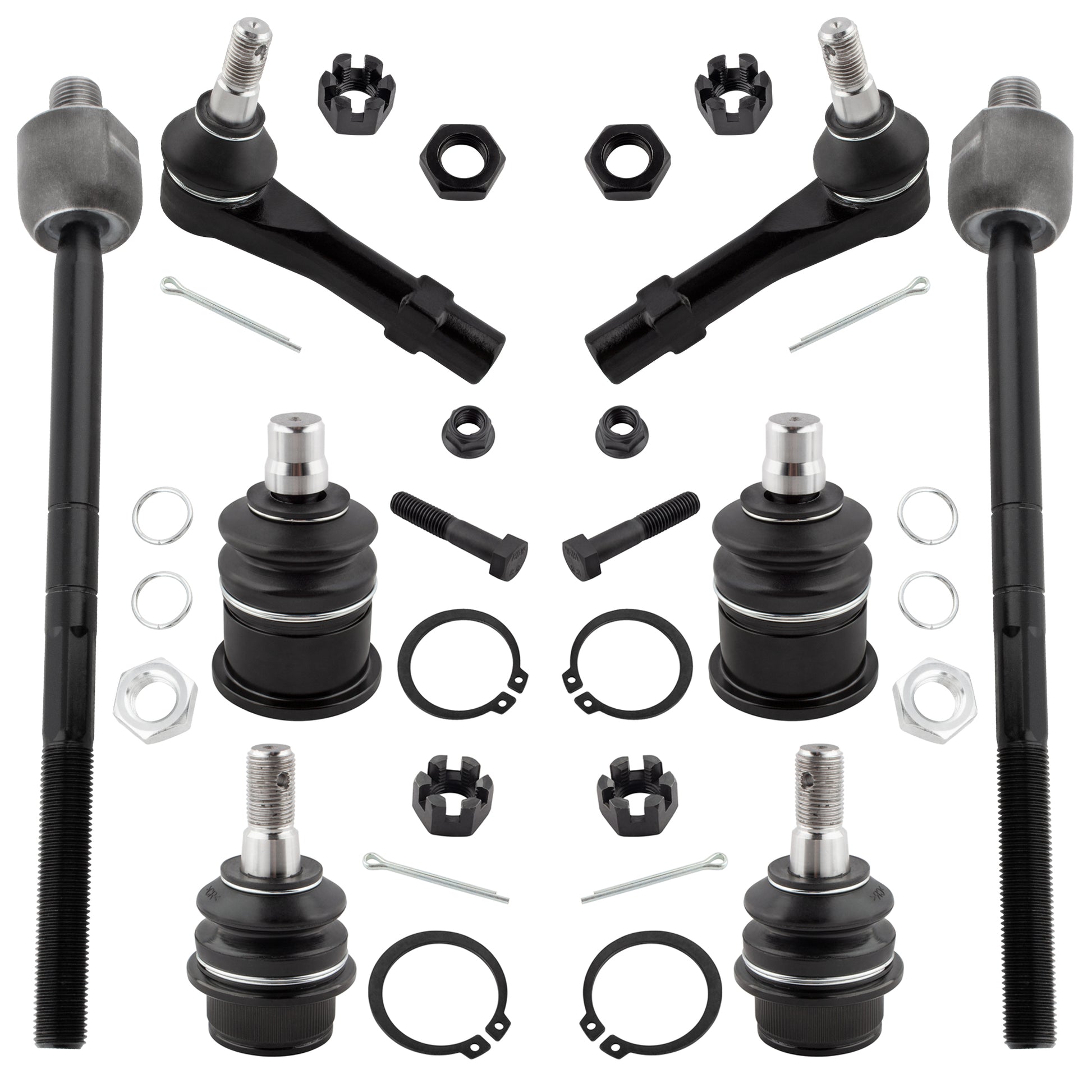 BOXI 8pc Front Tie Rods Ball Joints Fit for Ford Explorer Ranger 1998-2011