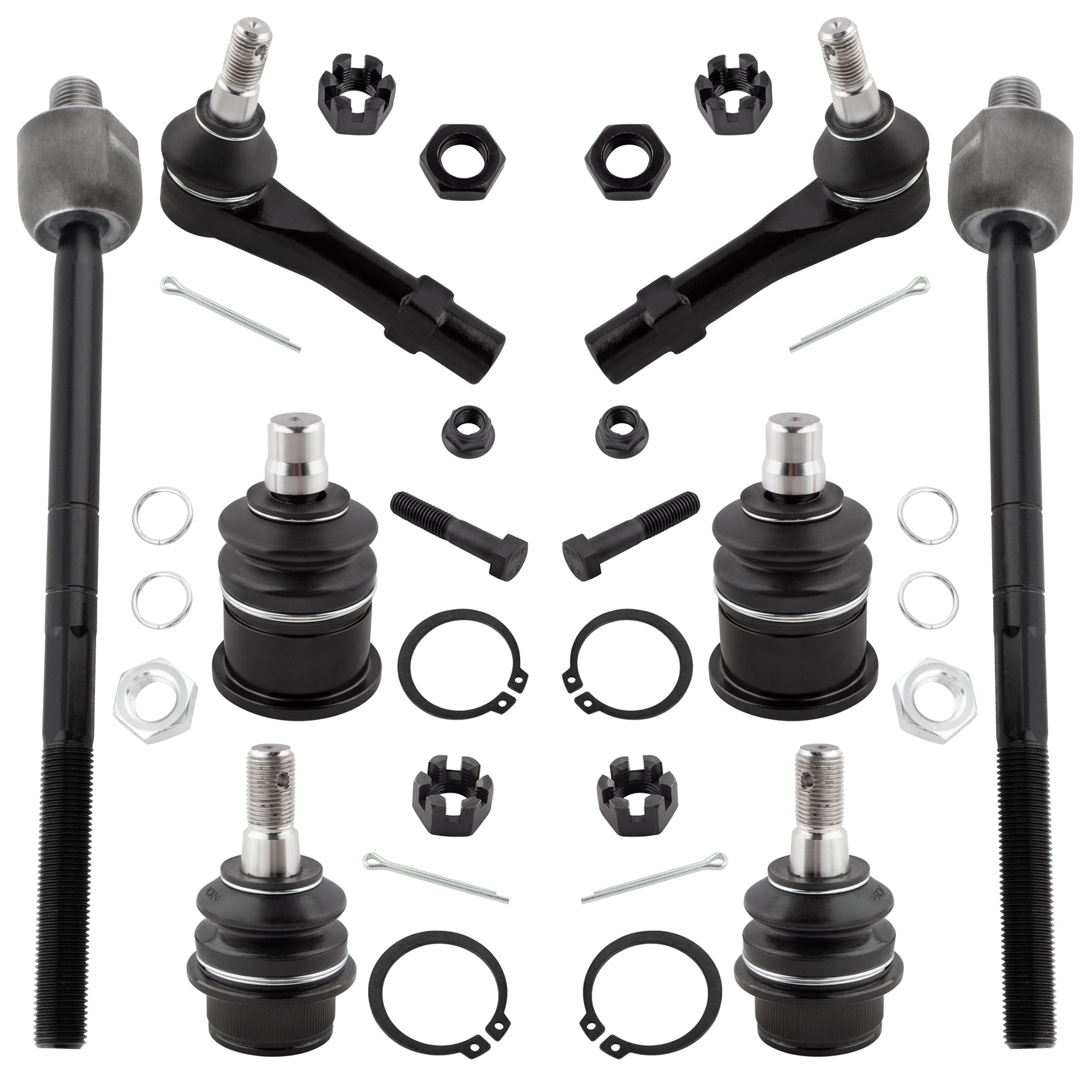 BOXI 8pc Front Tie Rods Ball Joints Fit for Ford Explorer Ranger 1998-2011