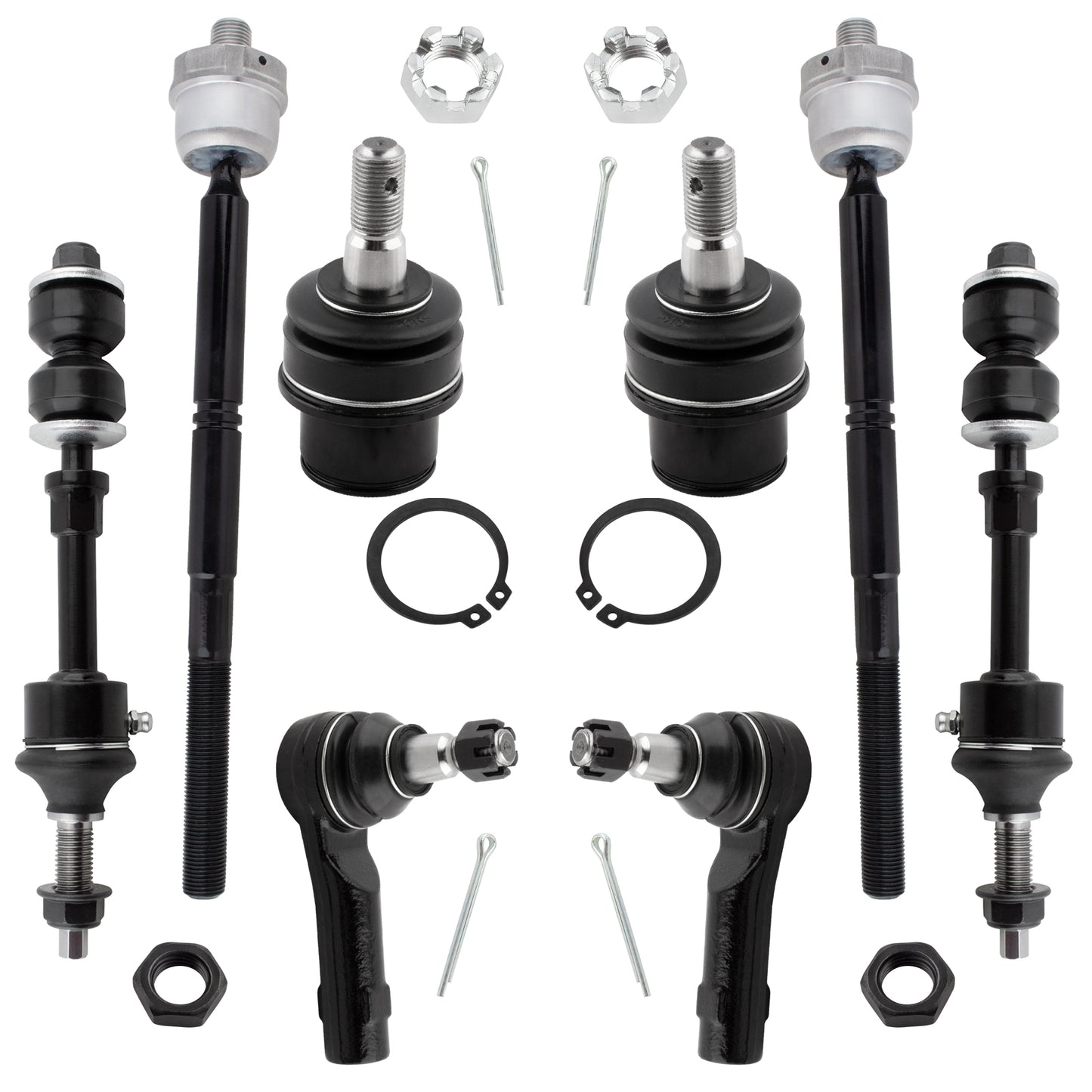 BOXI 8pc Front Sway Bars Tie Rods Kit Fits for Ford F-150 2005-2008