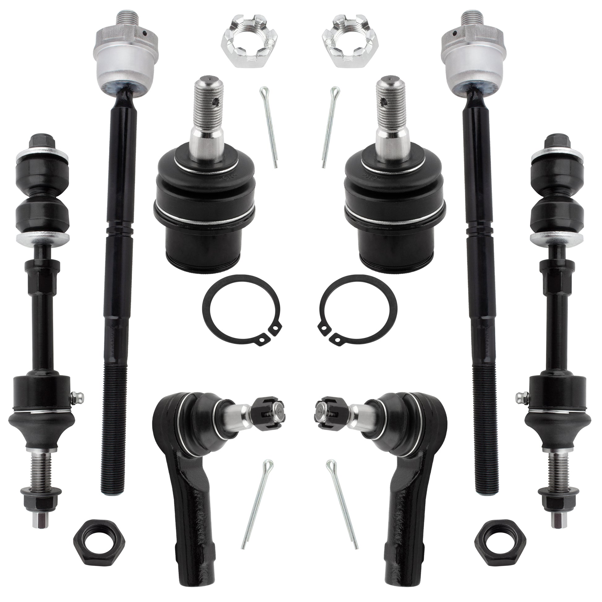 BOXI 8pc Front Sway Bars Tie Rods Kit Fits for Ford F-150 2005-2008